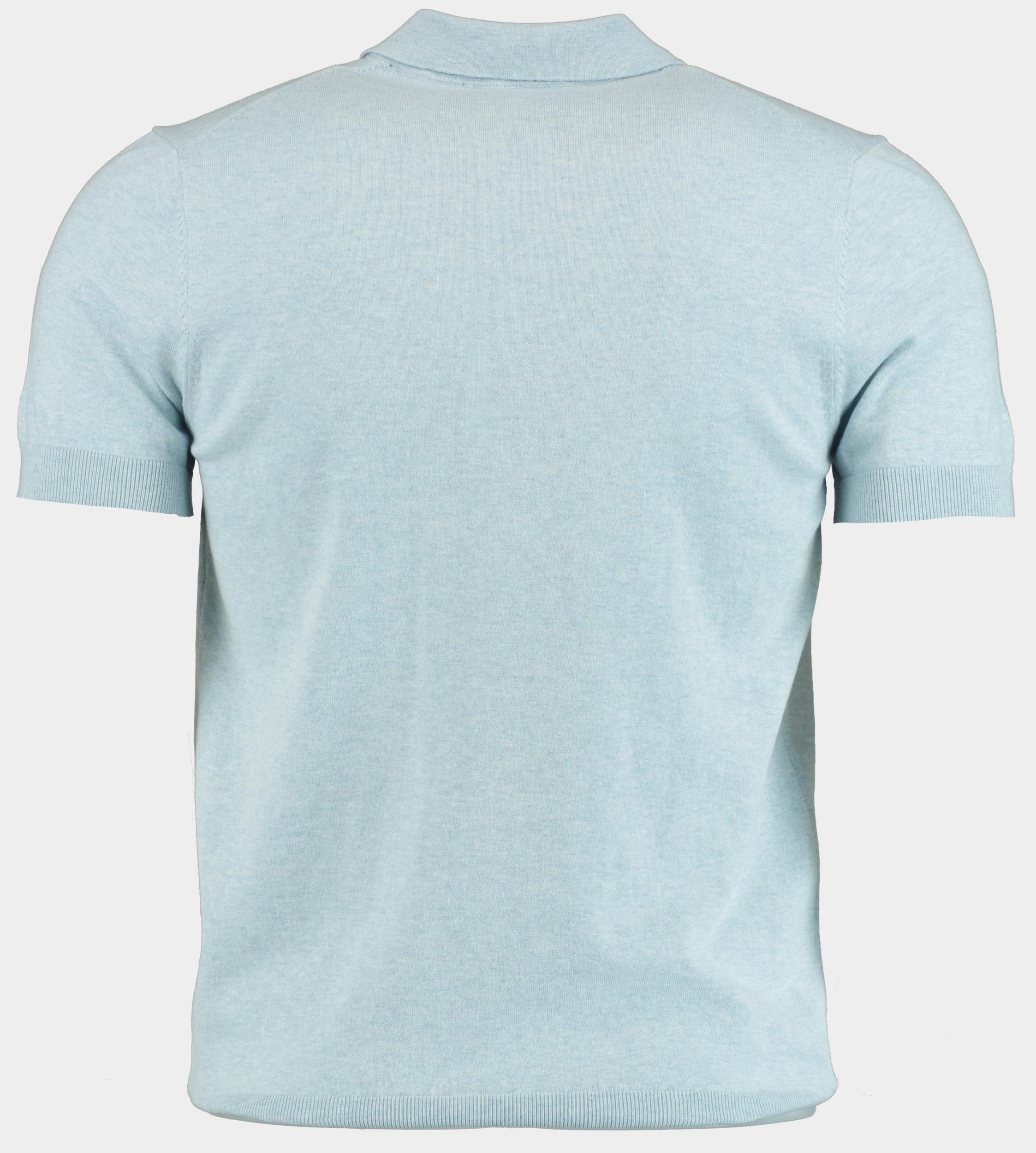 Scotland Blue Polo korte mouw Blauw Kobe Knitted Polo Melange SPE25108KO15SB/210 light blue