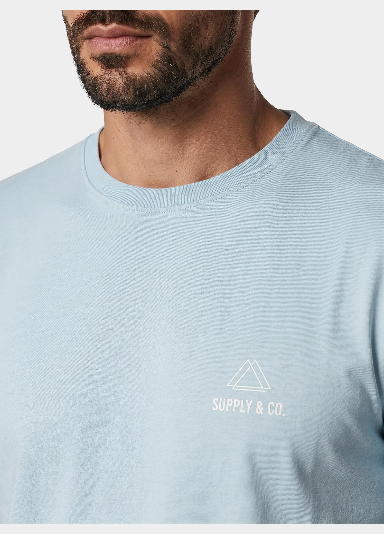 Supply & Co. T-shirt heren Blauw Basic T-shirt SCO25108BA01/210 light blue