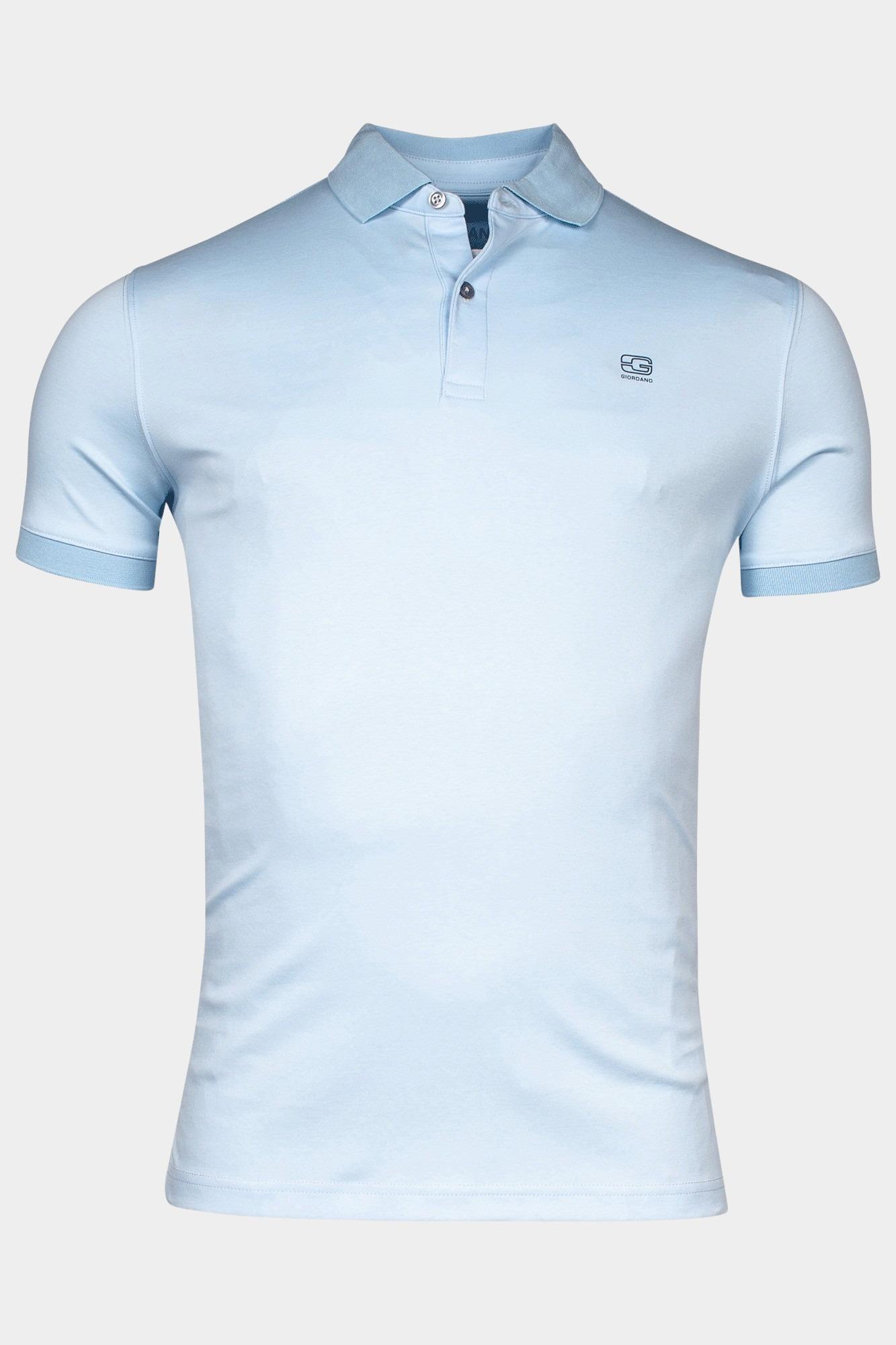 Giordano Polo korte mouw Blauw Lino short sleeve polo Liquid 516578/61