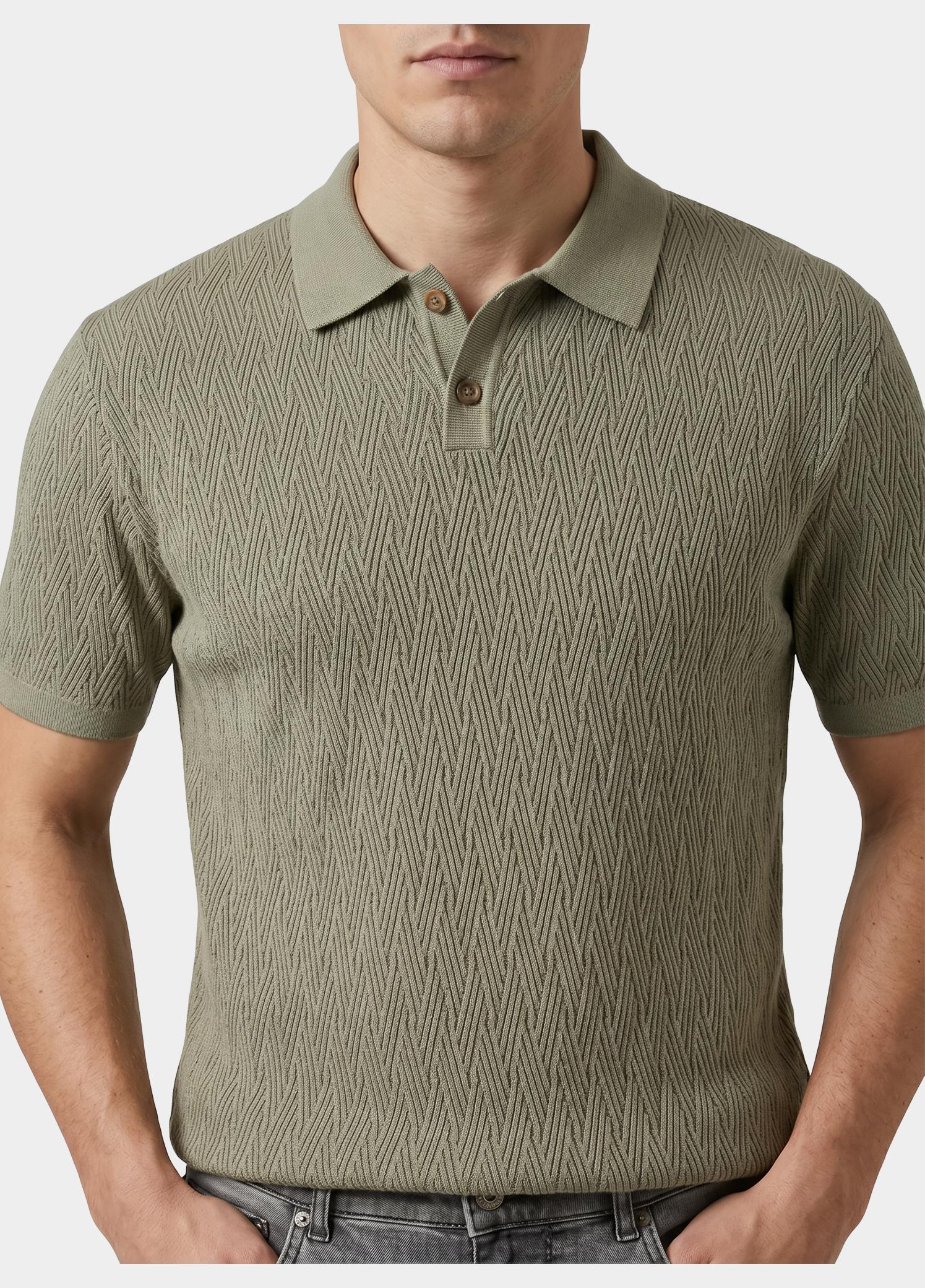 Cast Iron Polo korte mouw Bruin Short sleeve polo regular fit CPSS2606857/6148