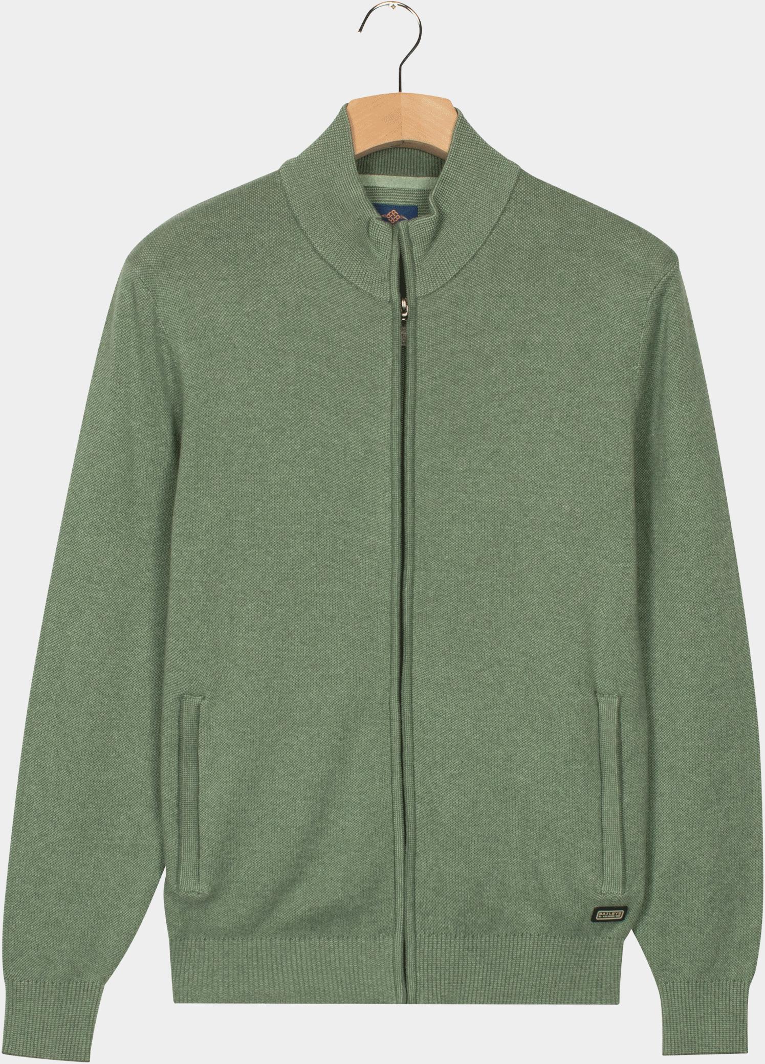 Baileys Vest heren Groen Cardigan Zip  all-over 2-tone 522009/735