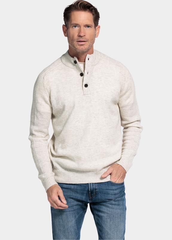 Baileys Half Zip Beige Pullover 1/2 Zip/Buttons 10gg 520095/825