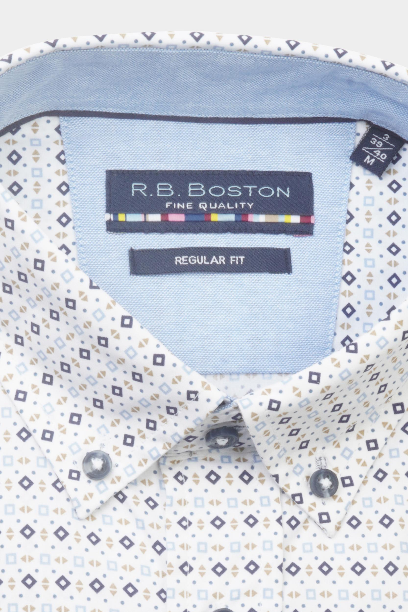 R.B. Boston Casual hemd lange mouw Blauw Franklin LS Button Down 327670/620