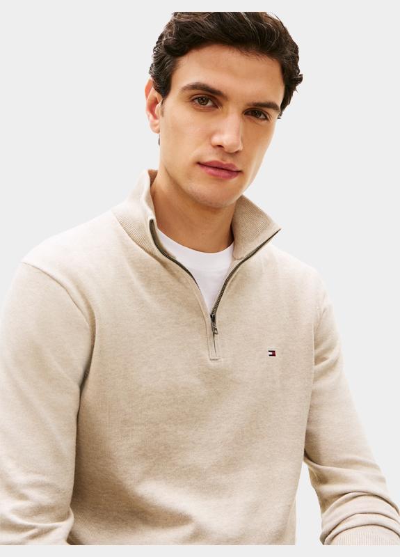 Tommy Hilfiger Half Zip Bruin ESSENTIAL COTTON ZIP MOCK MW0MW37331/RE5