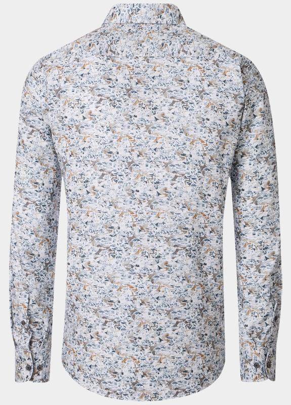 Casamoda Casual hemd lange mouw Bruin B.D. Casual Fit 454488800/200