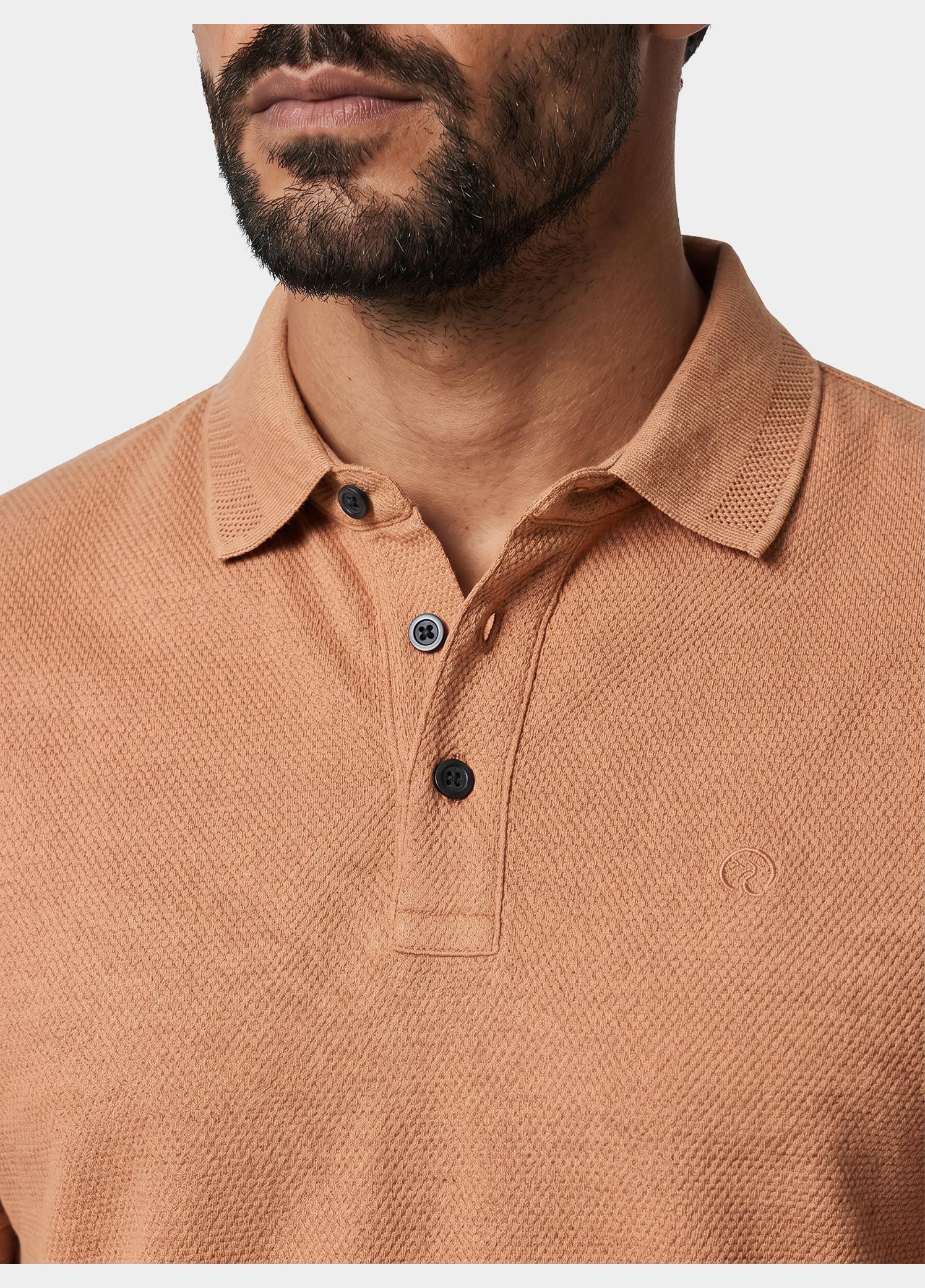 Cast Iron Polo heren Bruin Short sleeve polo slim fit po CPSS2606864/8136