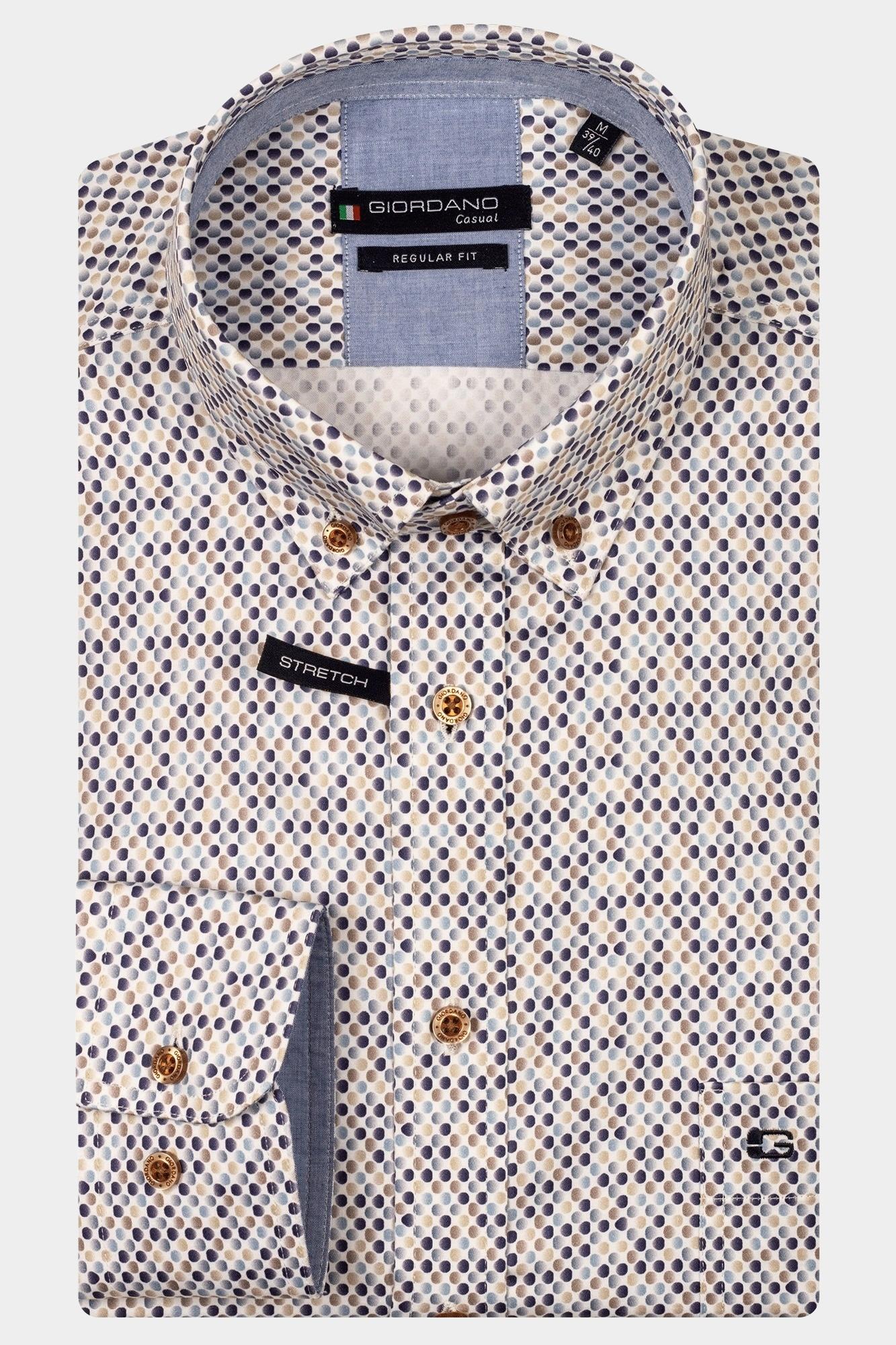 Giordano Casual hemd lange mouw Blauw Ivy Long sleeve button down 517027/60