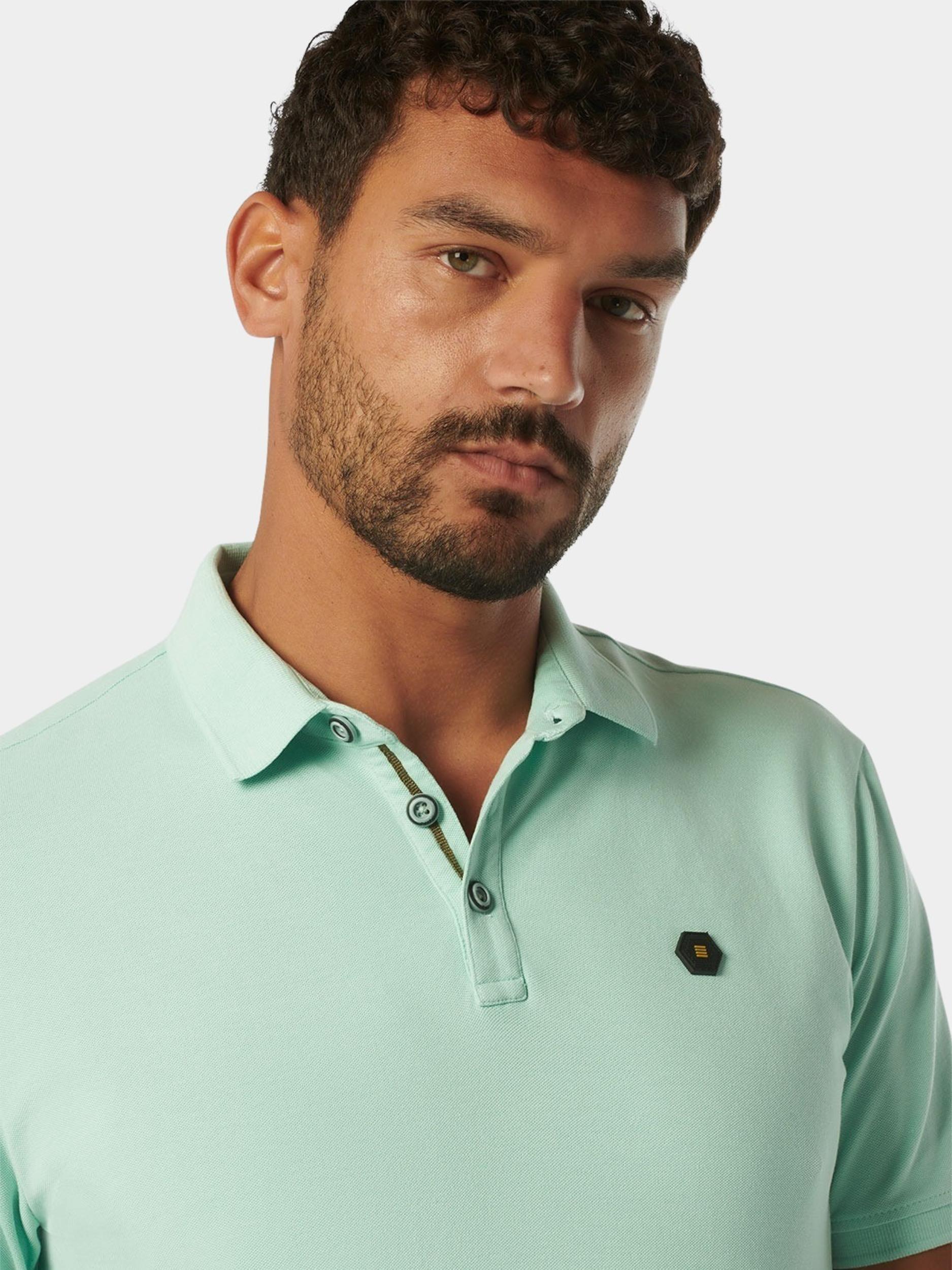 No Excess Polo korte mouw Groen Polo Pique Garment Dyed 23380101SN/058