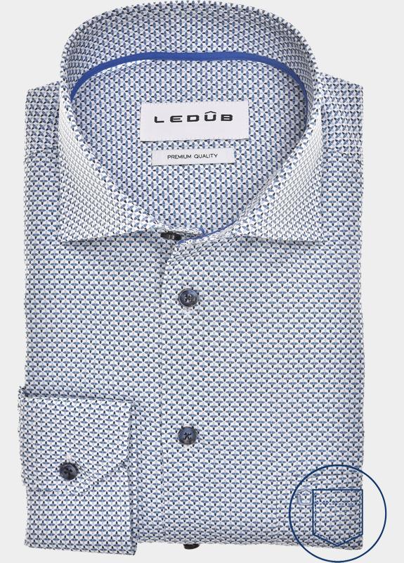 Ledub Business hemd lange mouw Blauw  0143280/180-180-000