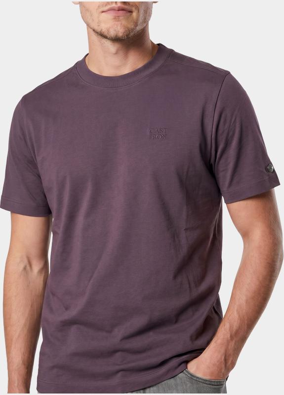 Cast Iron T-shirt heren Paars Short sleeve r-neck regular f CTSS2605587/4321