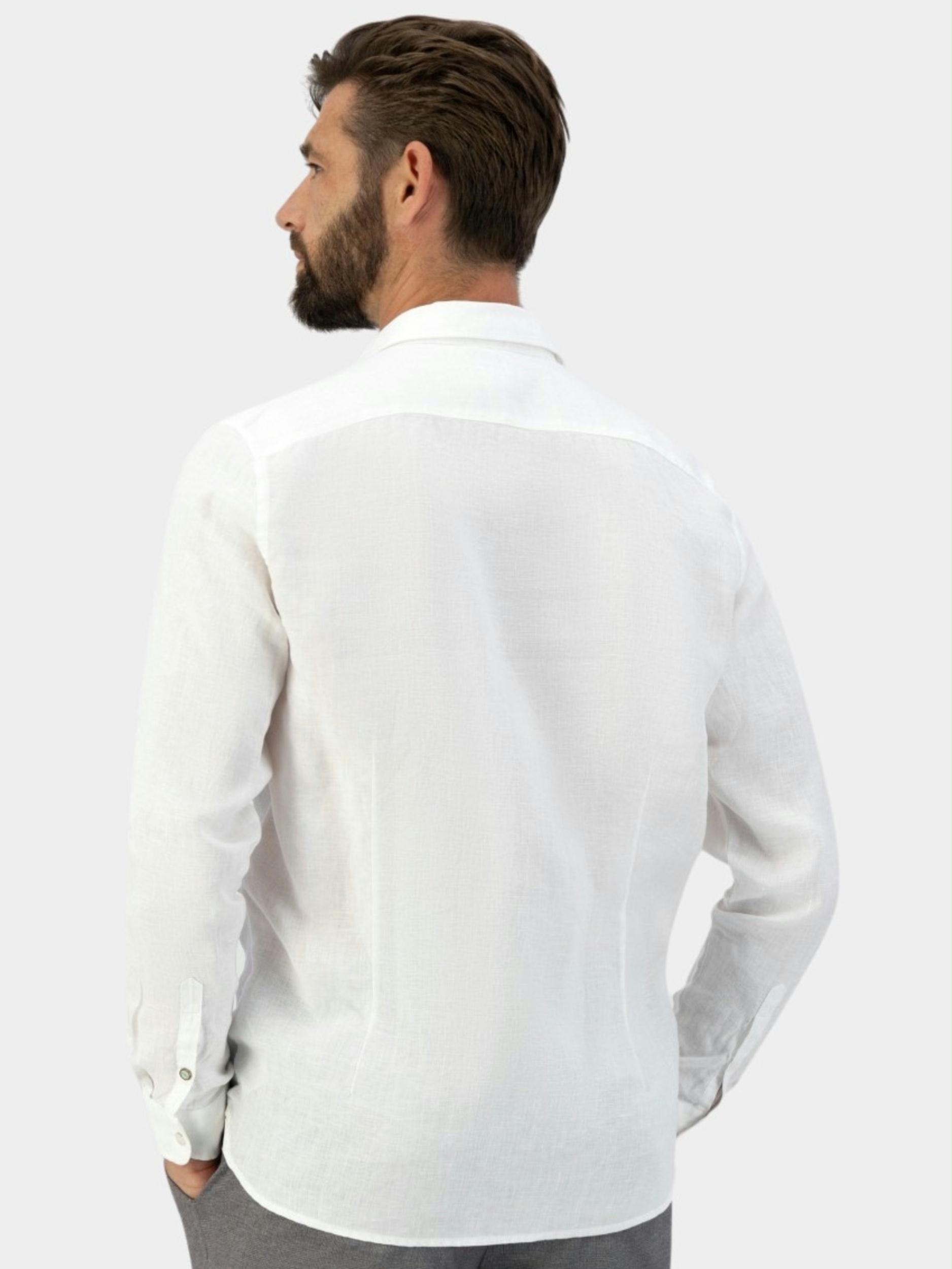 Dstrezzed Casual hemd lange mouw Wit Jagger Shirt Linen 303710/100