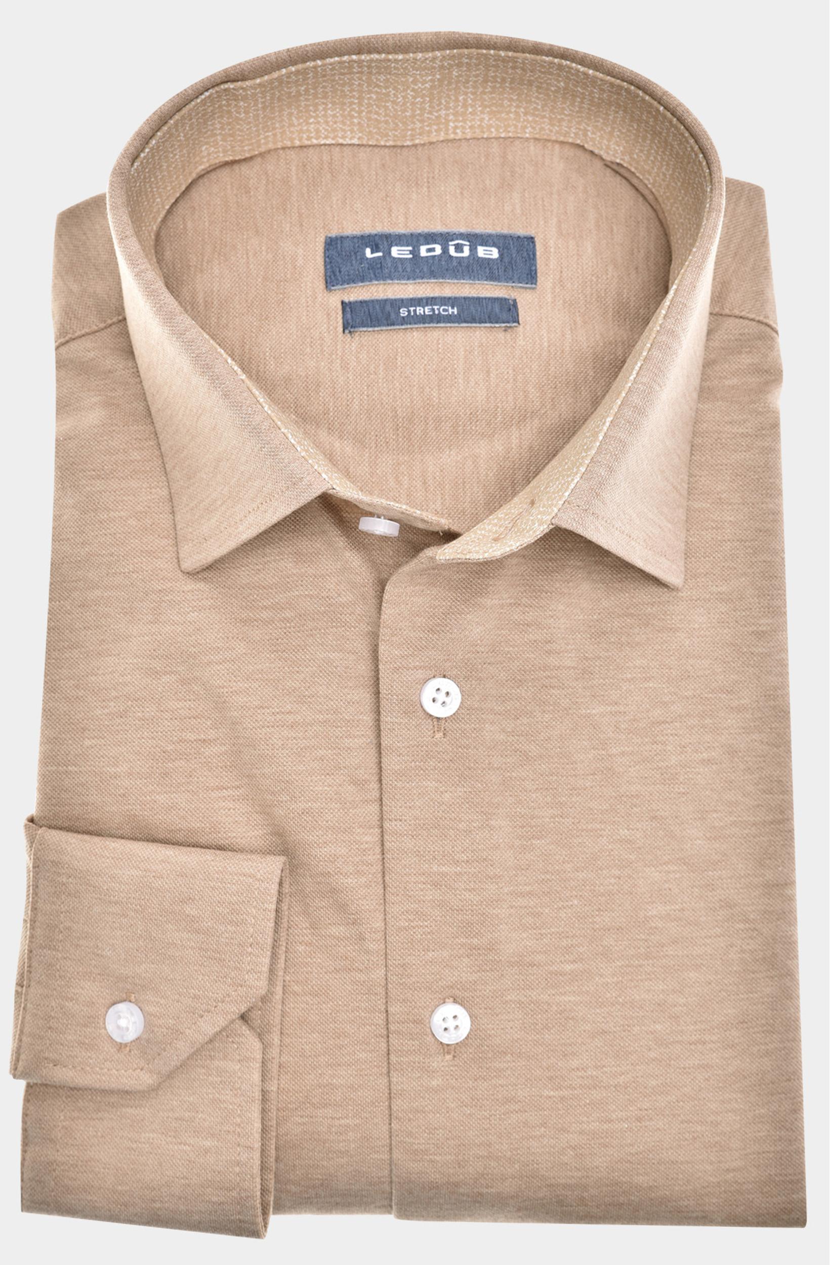 Ledub Business hemd lange mouw Bruin 4059M/A/3/ MFN 5 0141770/620620