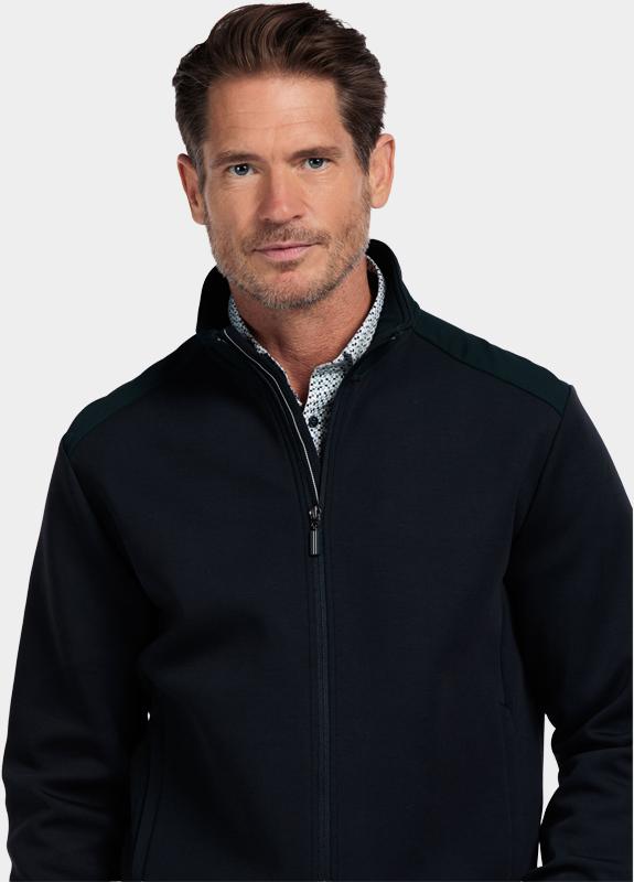 Baileys Vest Blauw Sweat Cardigan Zip  double fa 522268/60