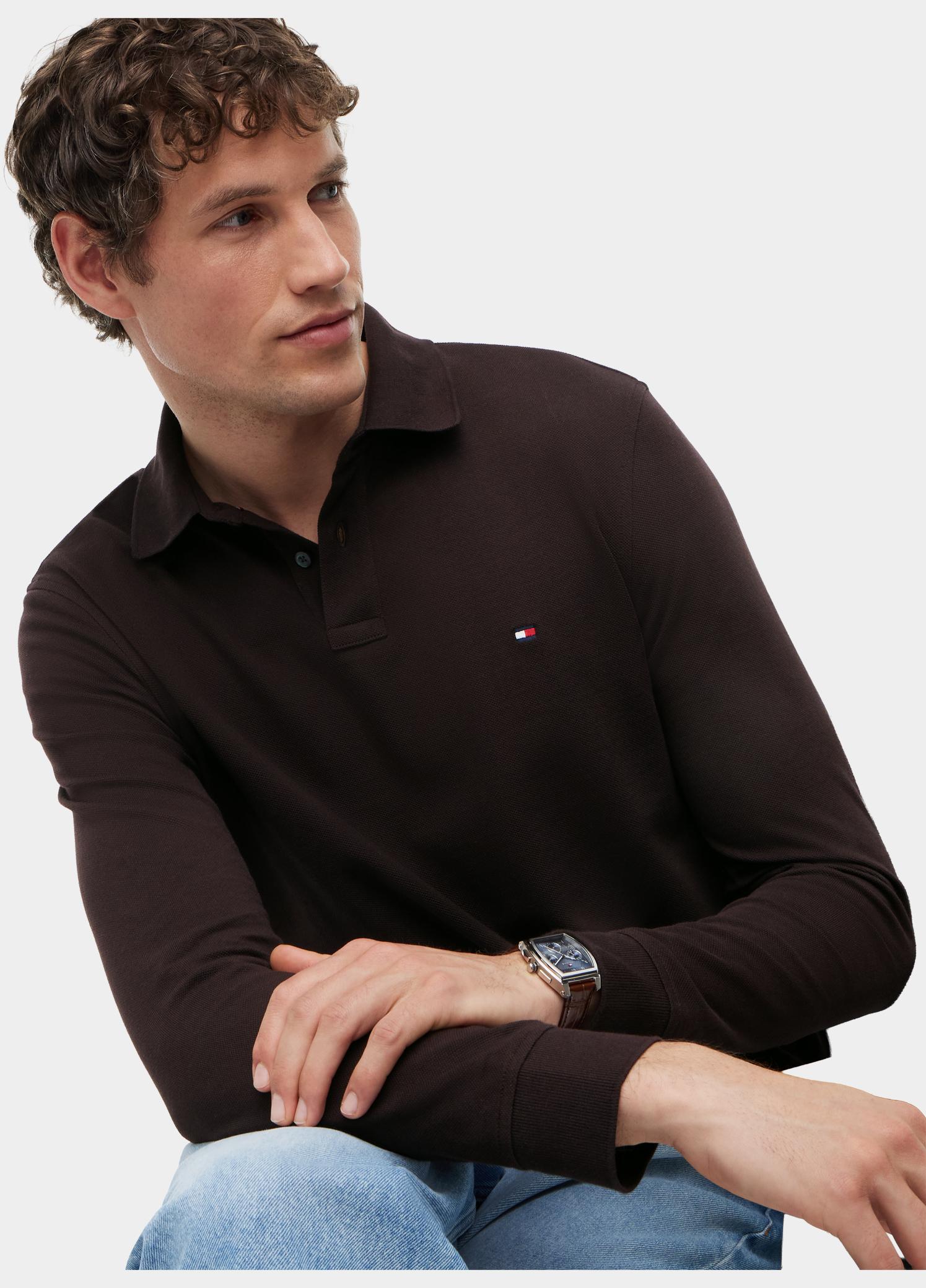 Tommy Hilfiger Polo lange mouwen heren Bruin 1985 REGULAR LS POLO MW0MW20183/HJT