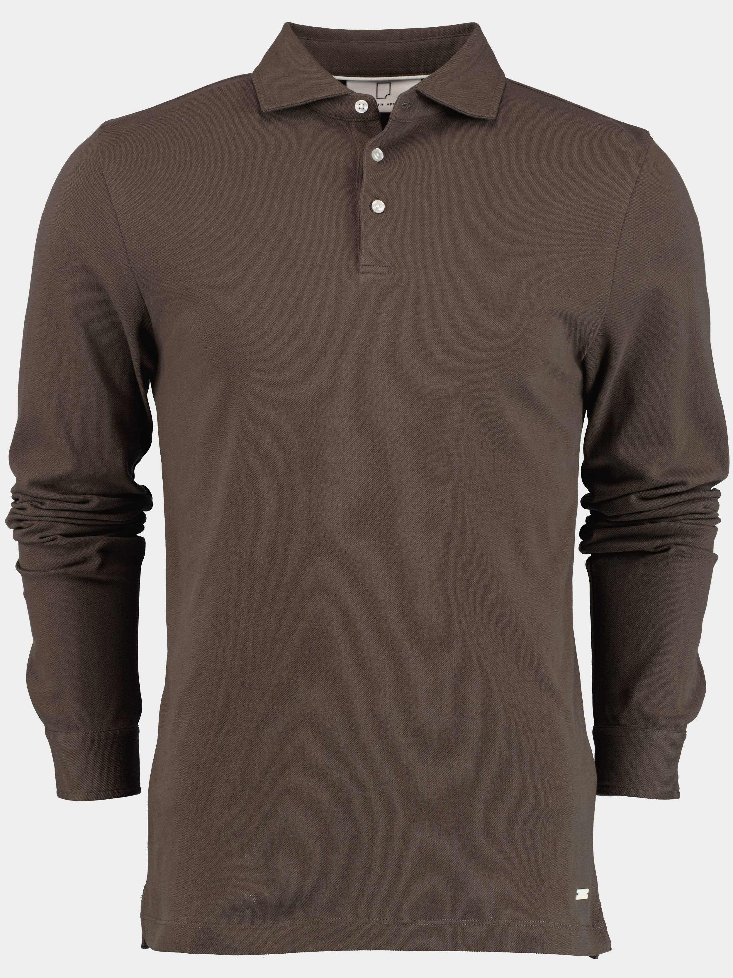 Born With Appetite Polo lange mouw Groen Erno Polo Fine Pique Longslee 23108ER23/357 forest