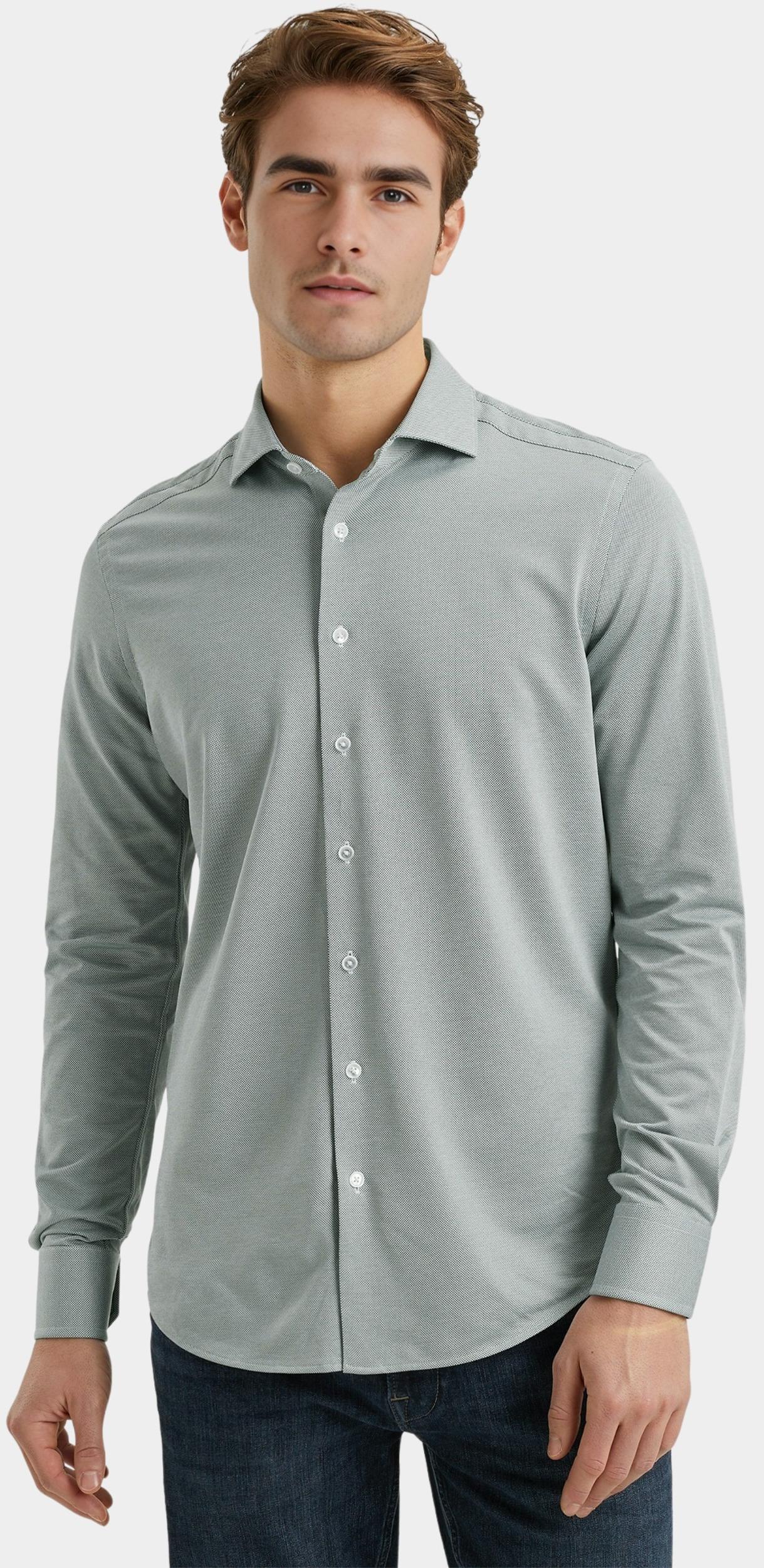Vanguard Casual hemd lange mouw Groen Long Sleeve Shirt CF Oxford J VSI2503313/6023