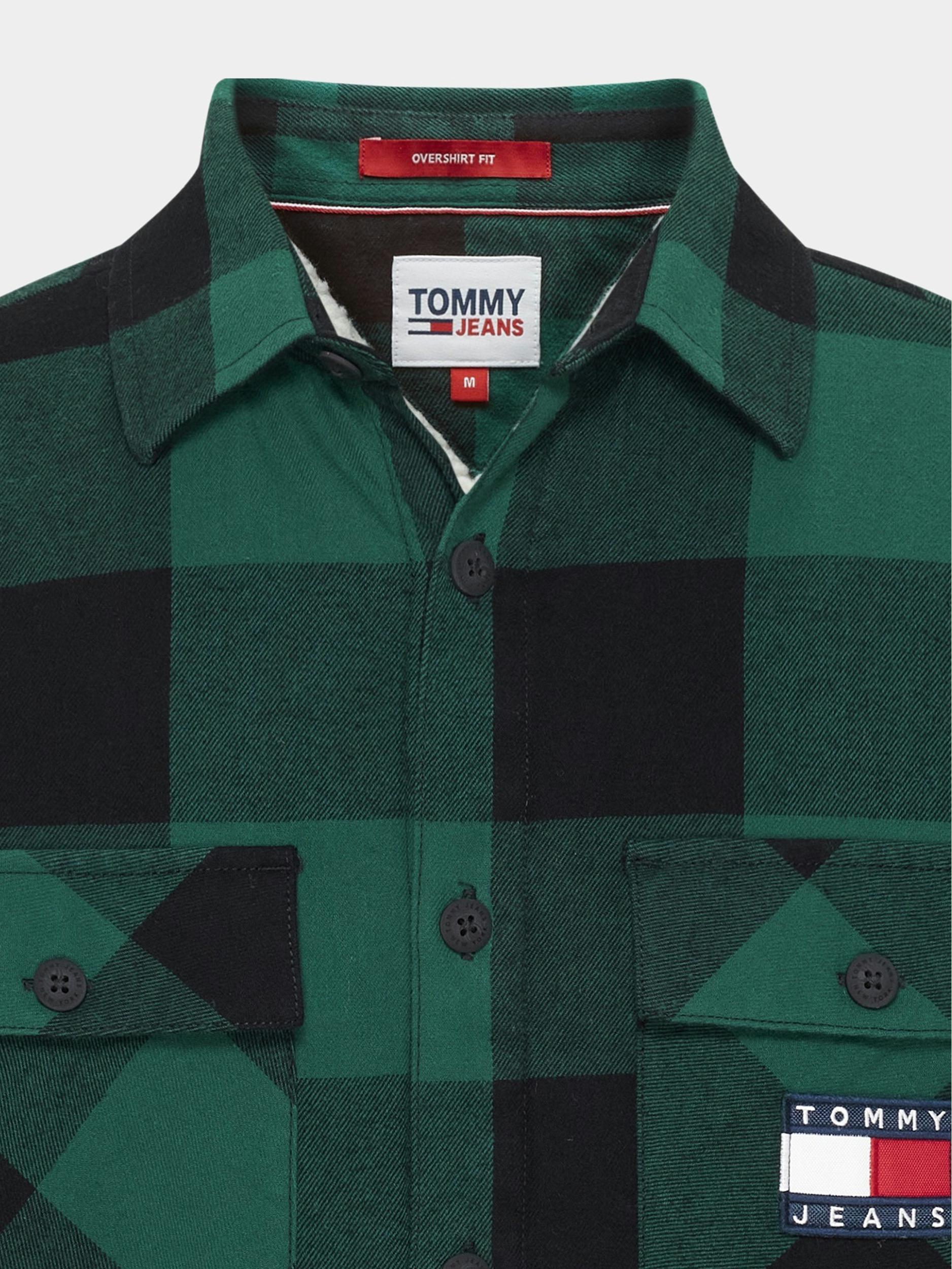 Tommy Jeans Casual hemd lange mouw Groen TJM sherpa flannel overshirt DM0DM15132/L6O
