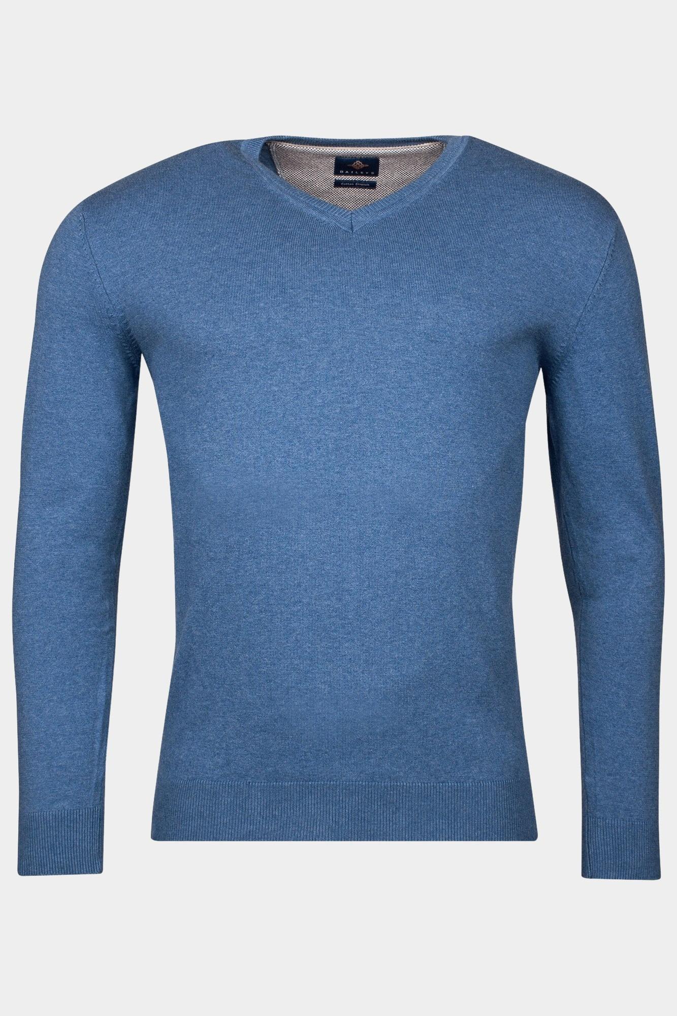 Baileys Pullover Blauw V-Neck Pullover Pima Cotton 1 518100/655