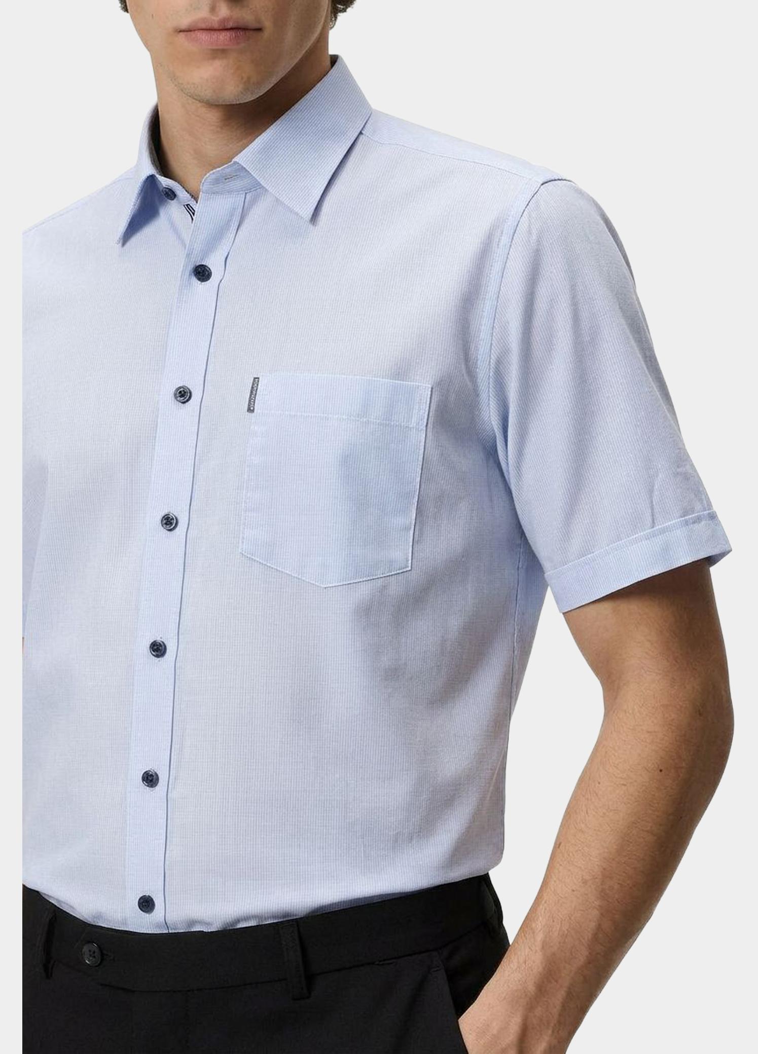 Casamoda Casual hemd korte mouw Blauw Kent Casual Fit 1/2Arm_ 126131281/101