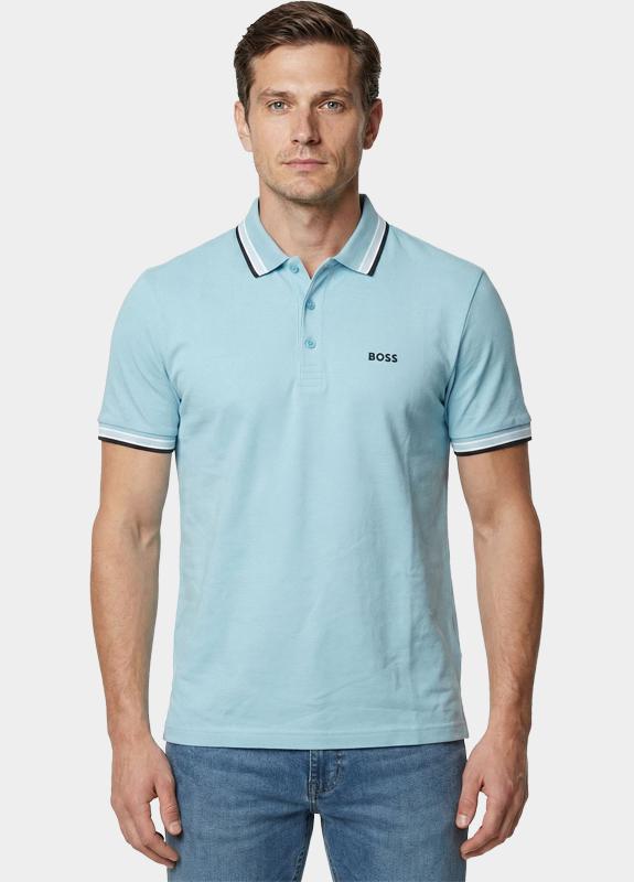 BOSS Green Polo korte mouw Blauw Paddy 10241663 01 50469055/455