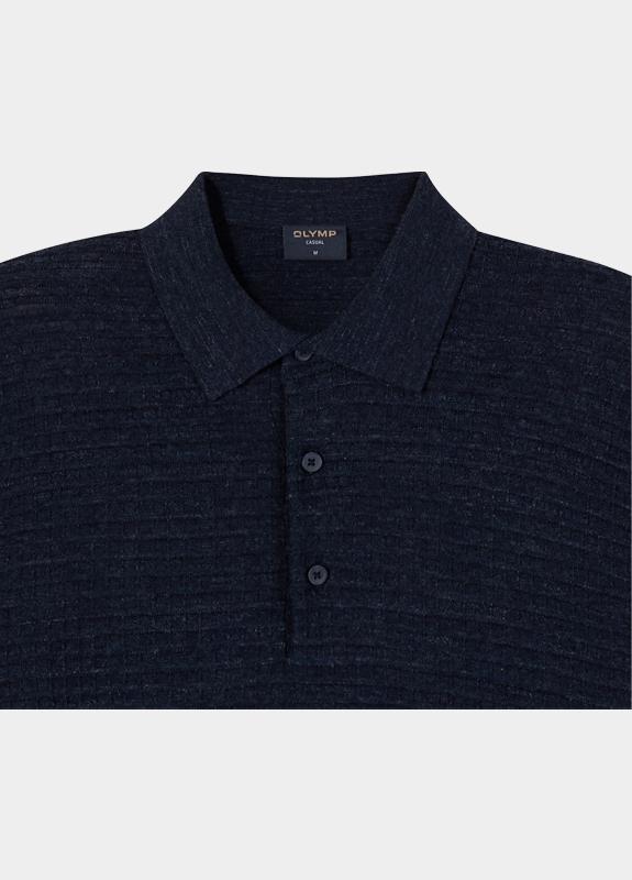 Olymp Polo lange mouwen heren Blauw  532584/18