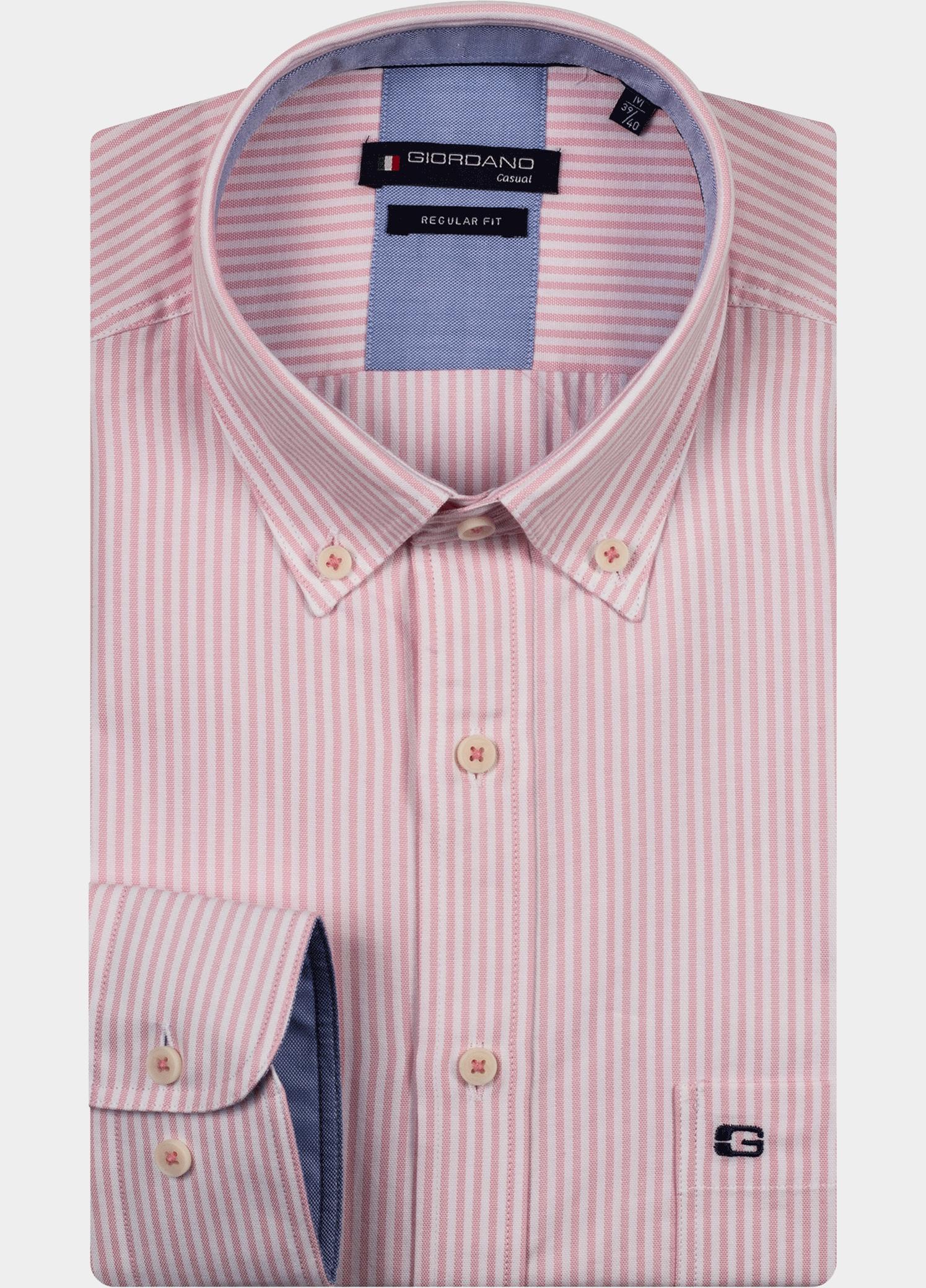 Giordano Overhemd heren Roze Ivy long sleeve button down o 517131/50