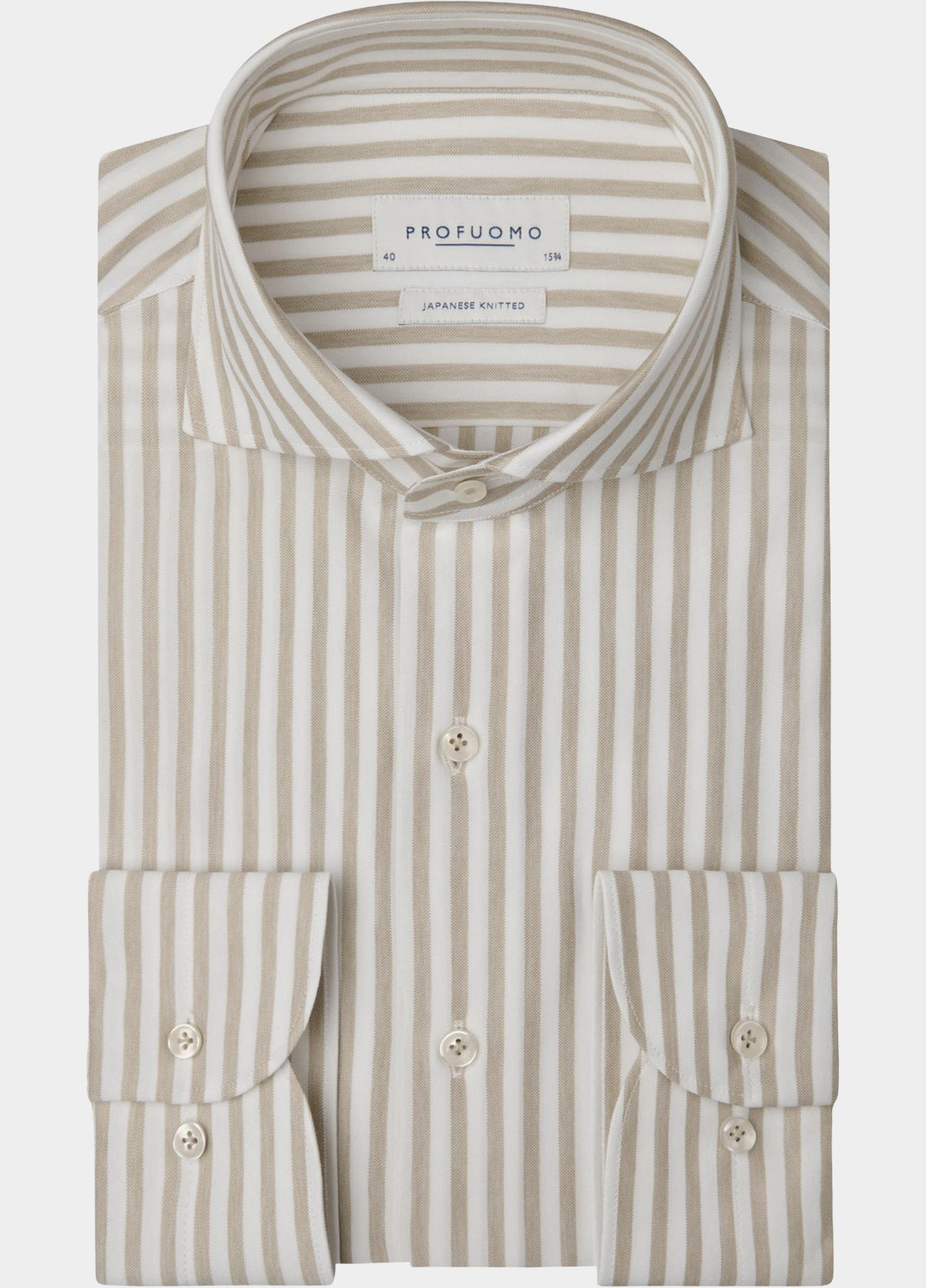 Profuomo Zakelijk overhemd heren Beige  PPXH30024/A