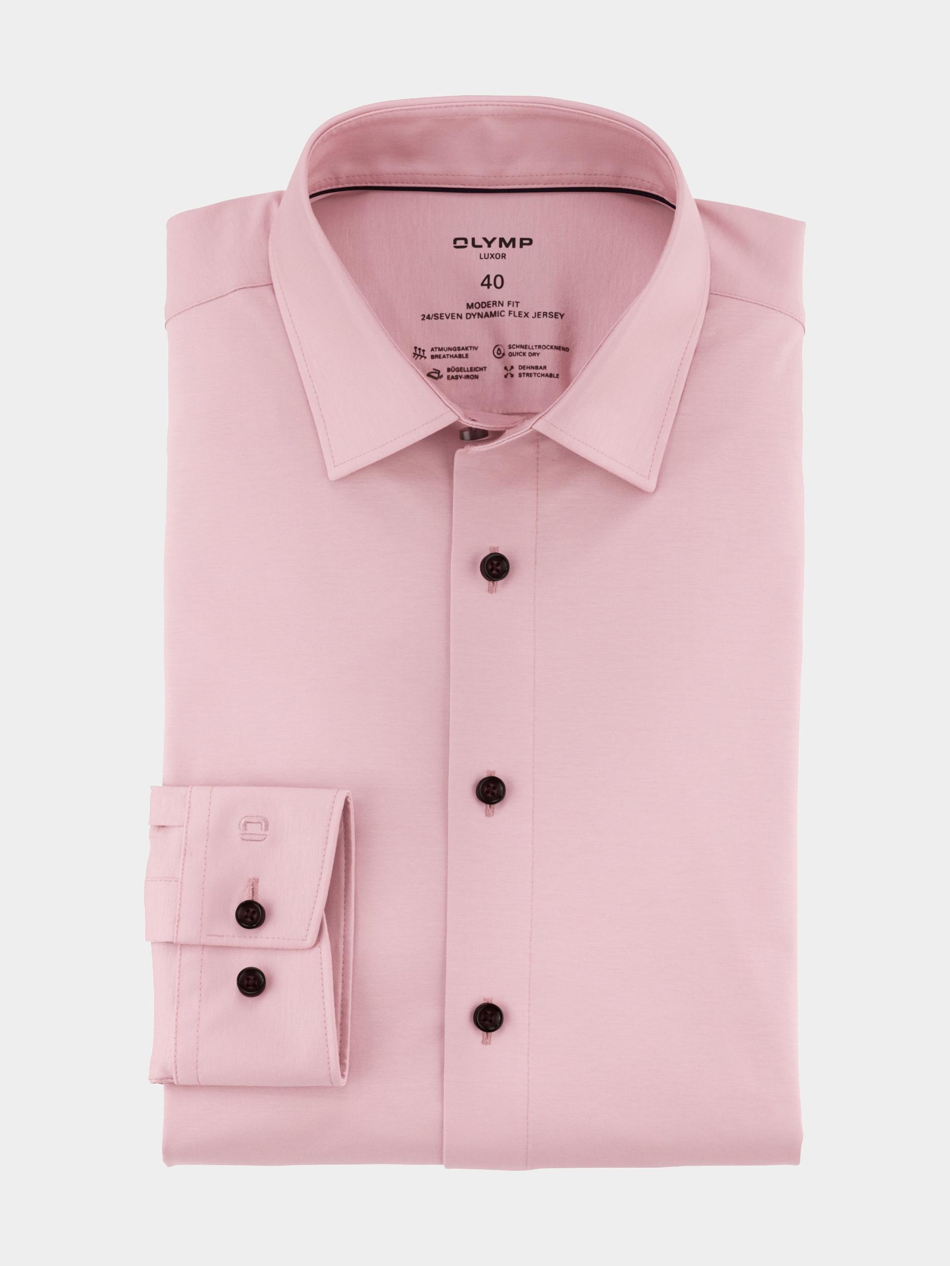 Olymp Business hemd lange mouw Roze Luxor 24/Seven 120264/93