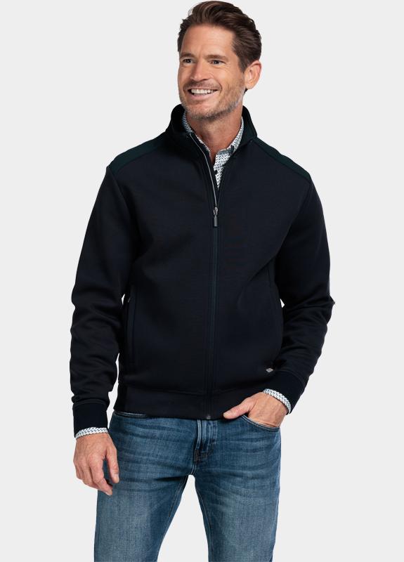 Baileys Vest Blauw Sweat Cardigan Zip  double fa 522268/60