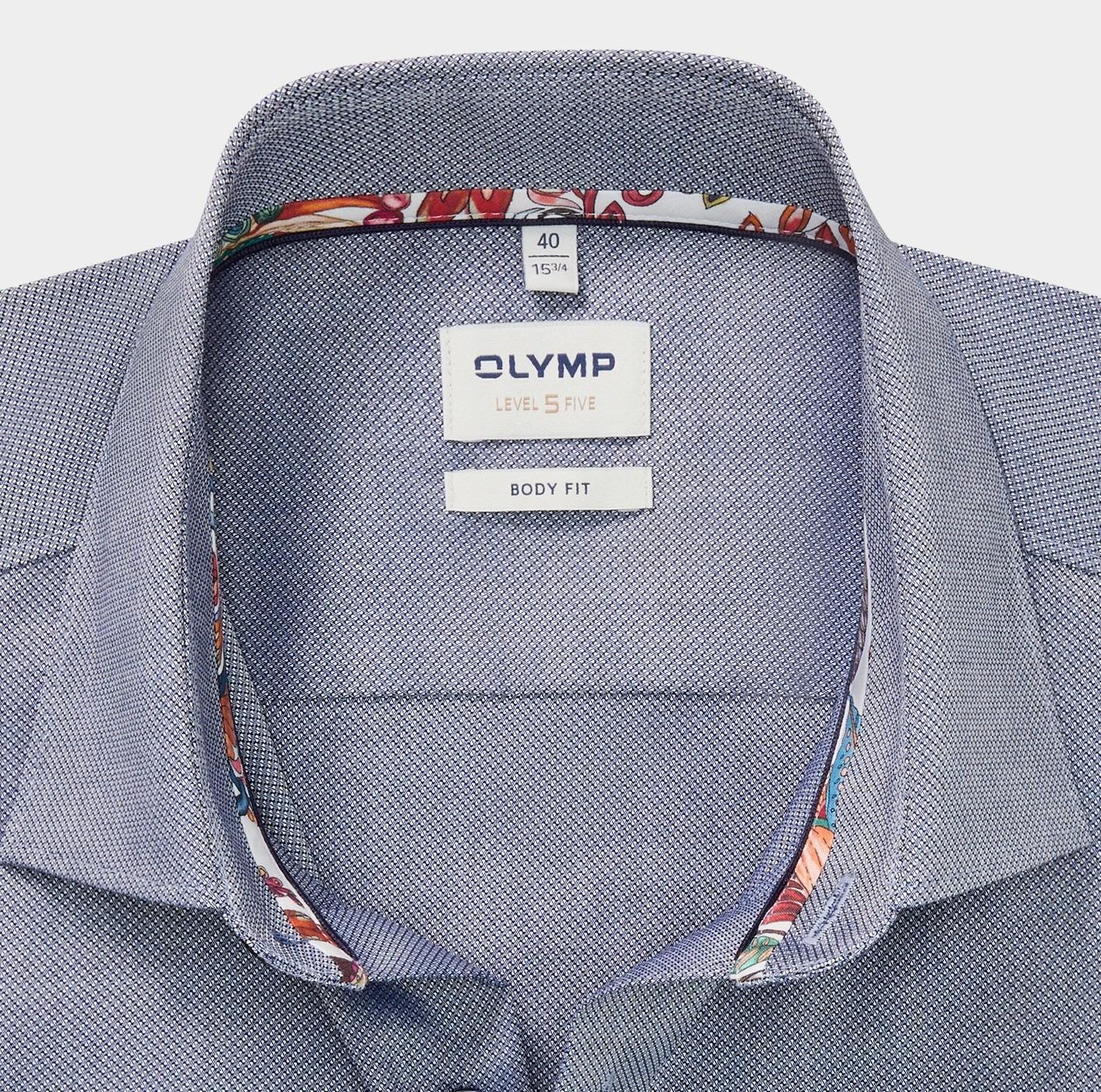Olymp Overhemd extra lange mouw Blauw Level Five 204089/18