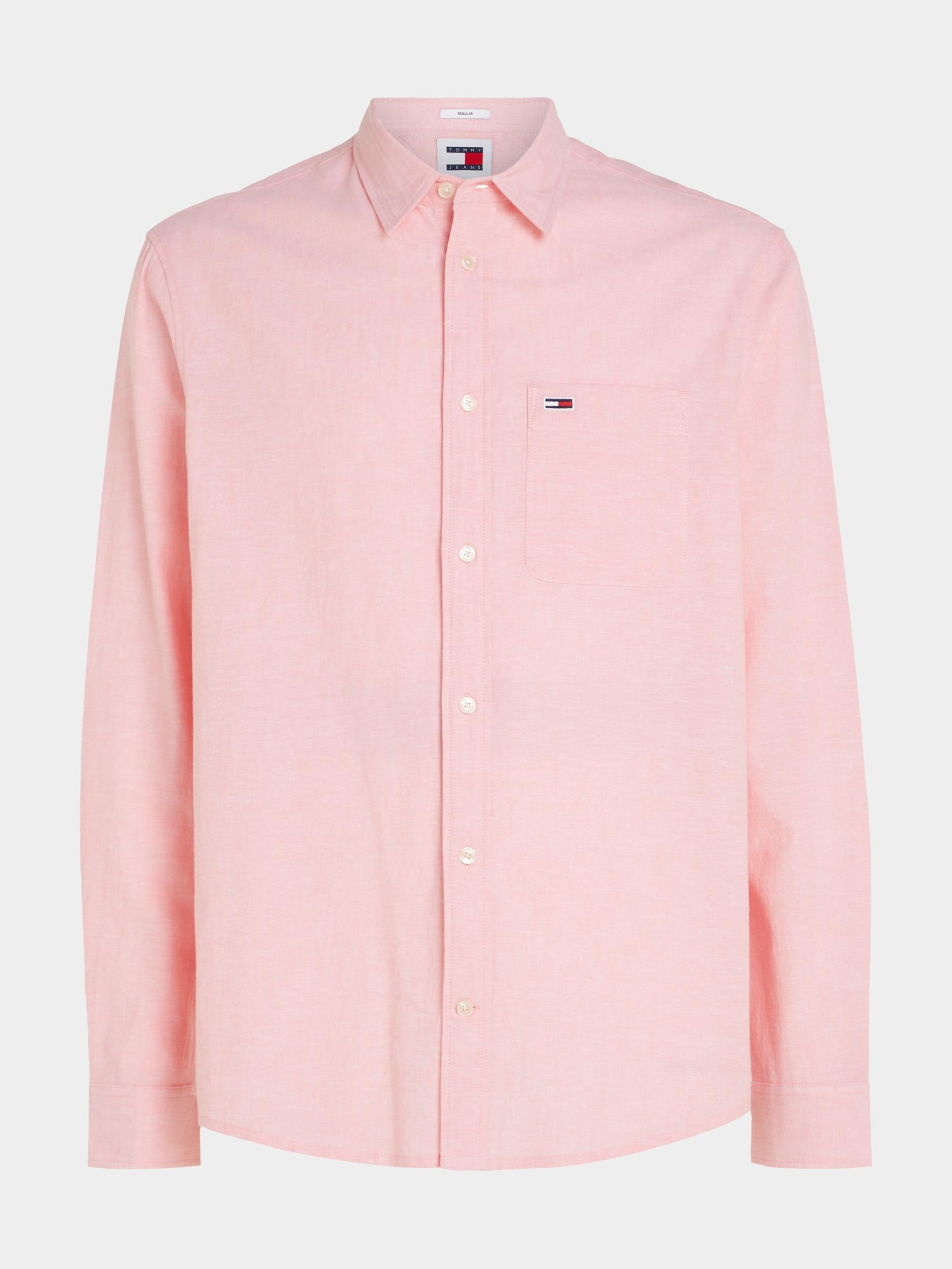 Tommy Jeans Casual hemd lange mouw Roze Reg Linen Blend DM0DM18962/TIC
