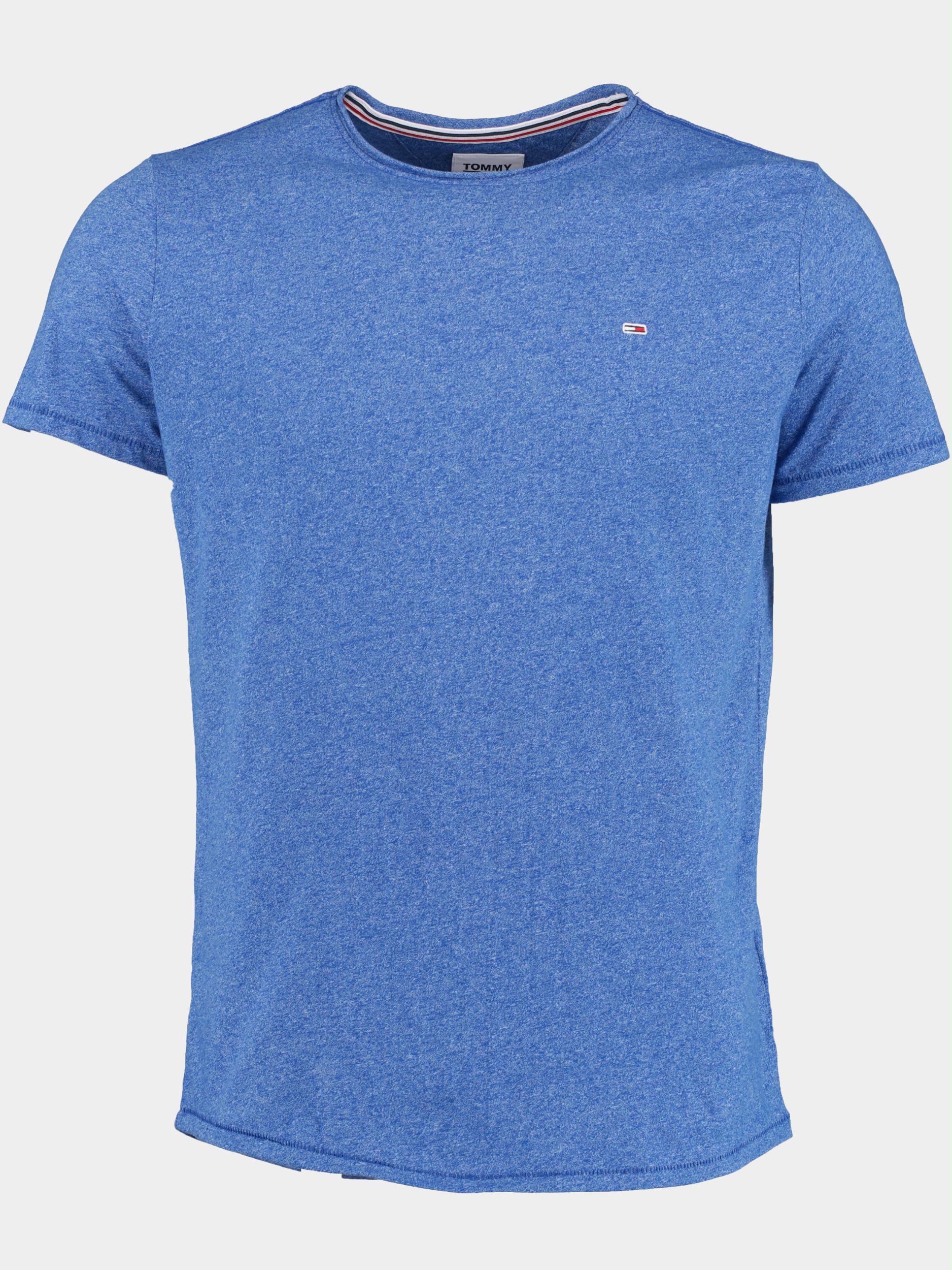 Tommy Jeans T-shirt korte mouw Blauw TJM Slim jaspe c neck DM0DM09586/C66