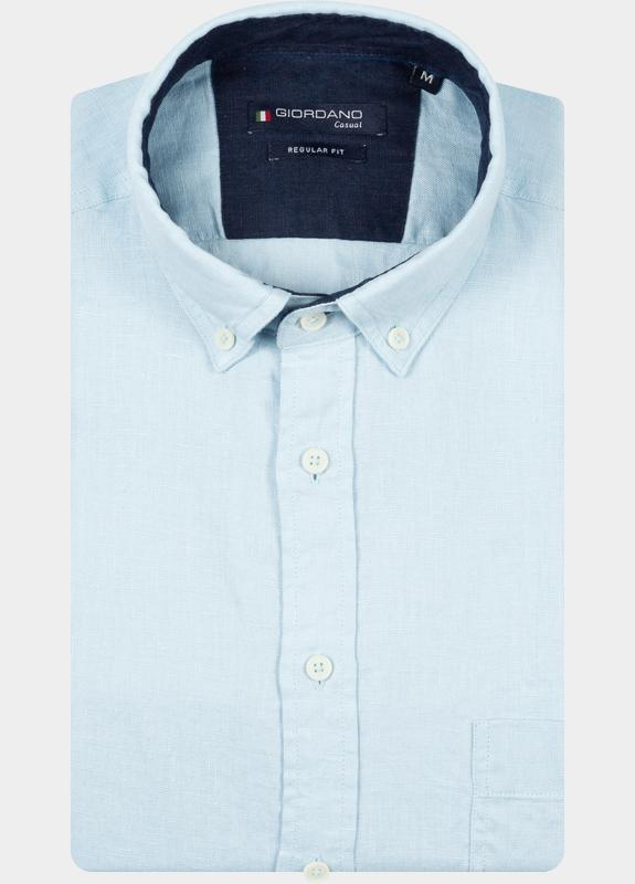 Giordano Overhemd heren Blauw Ivy Long Sleeve Button Down S 617009/61