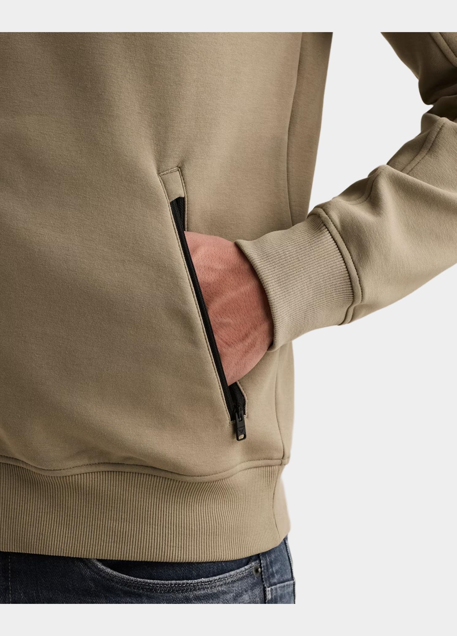 PME Legend sweatvest heren Beige Zip jacket interlock sweat PSW2608437/6485