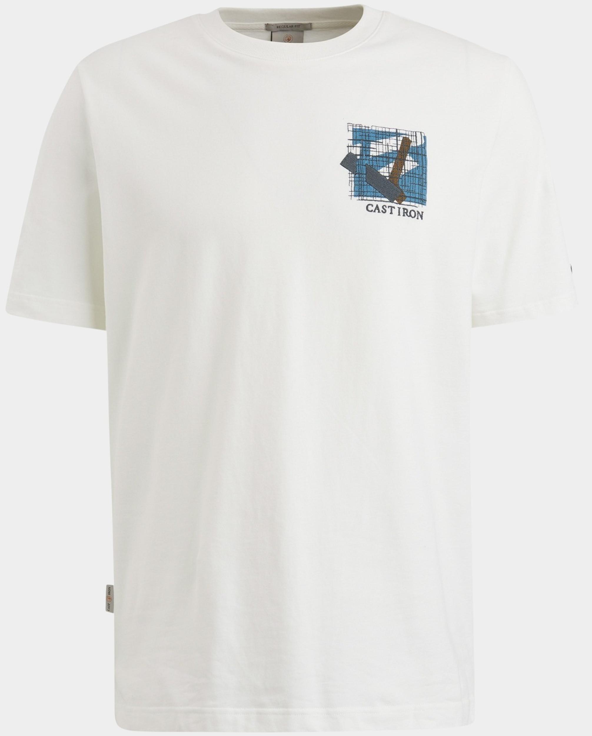Cast Iron T-shirt korte mouw Wit Short sleeve r-neck regular f CTSS2503562/7002