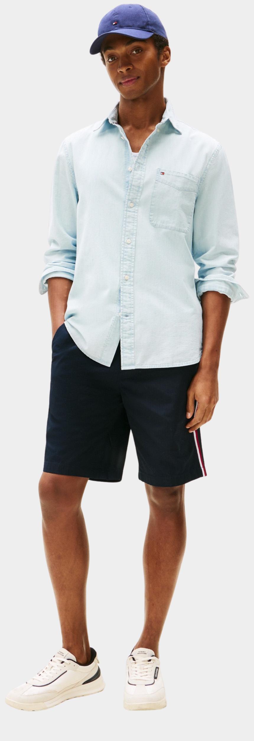 Tommy Hilfiger Casual hemd lange mouw Blauw Chambray Pocket RF Shirt MW0MW39431/0GZ