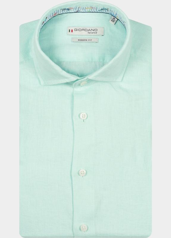 Giordano Overhemd heren Blauw Row Long Sleeve Cutaway Soft 617810/65