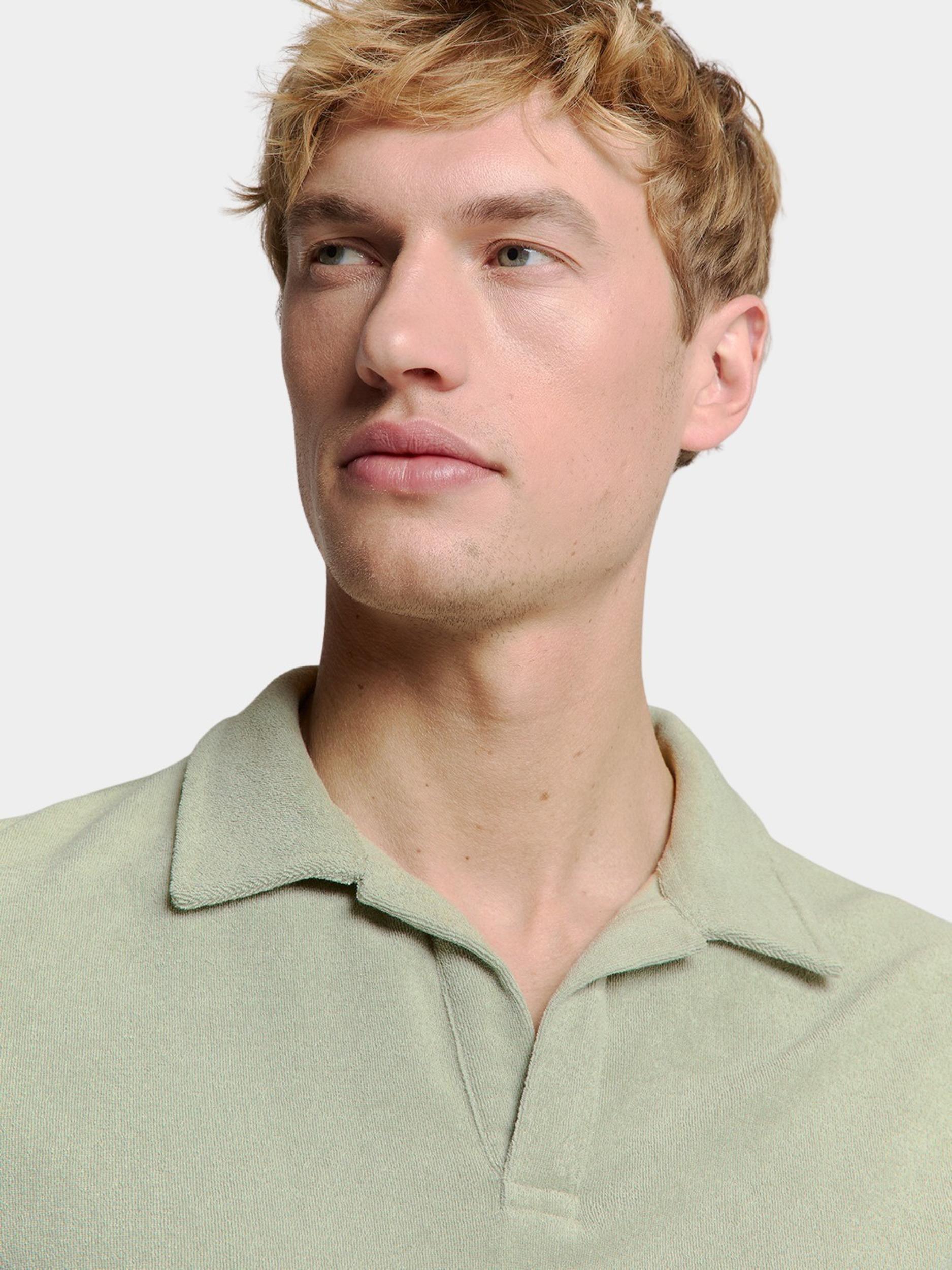 No Excess Polo korte mouw Grijs Polo Revers Solid Terry Knit 28370480/049