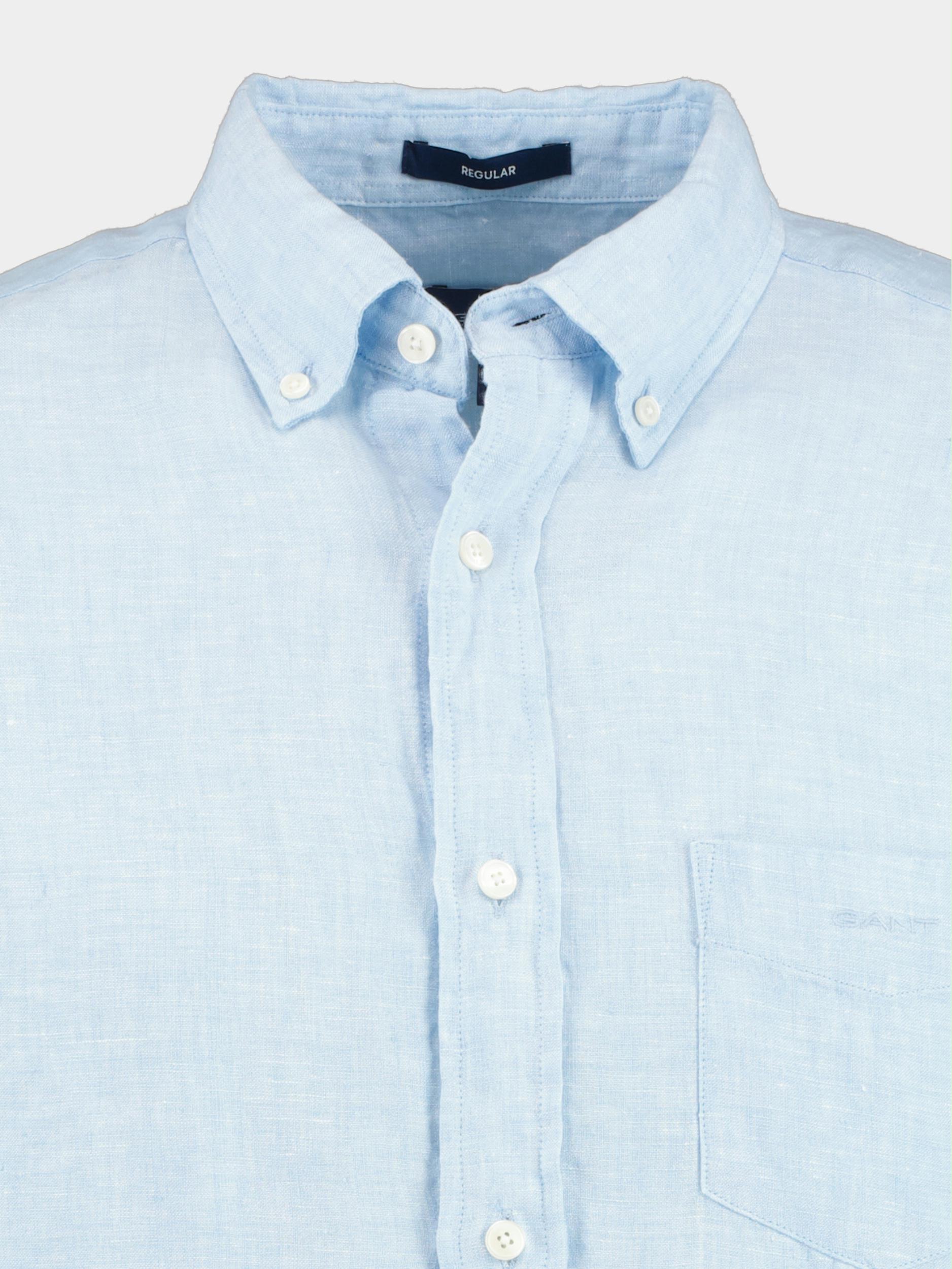 Gant Casual hemd lange mouw Blauw Reg Linen Shirt 3230085/468