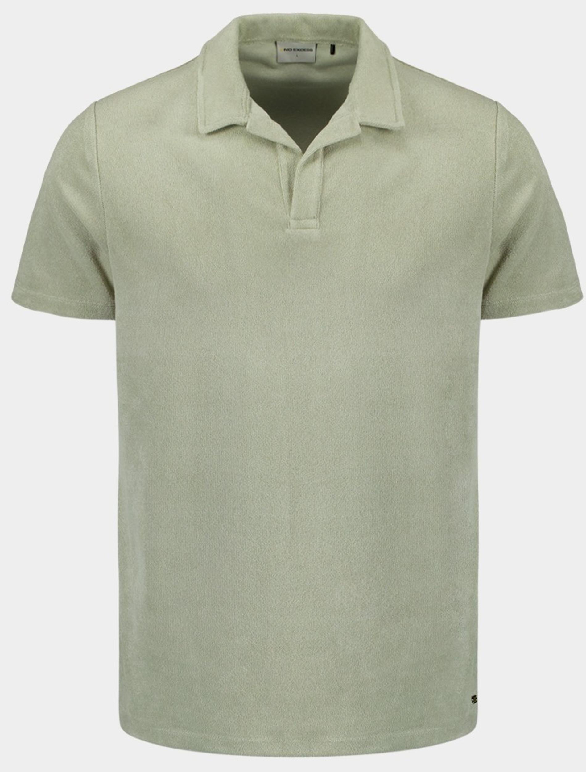 No Excess Polo korte mouw Grijs Polo Revers Solid Terry Knit 28370480/049
