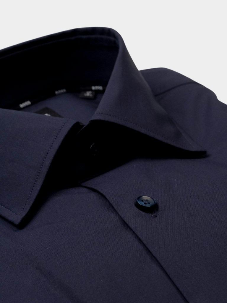 BOSS Black Business hemd lange mouw Blauw H-JOE-kent navy RF 10219212 50473265/404