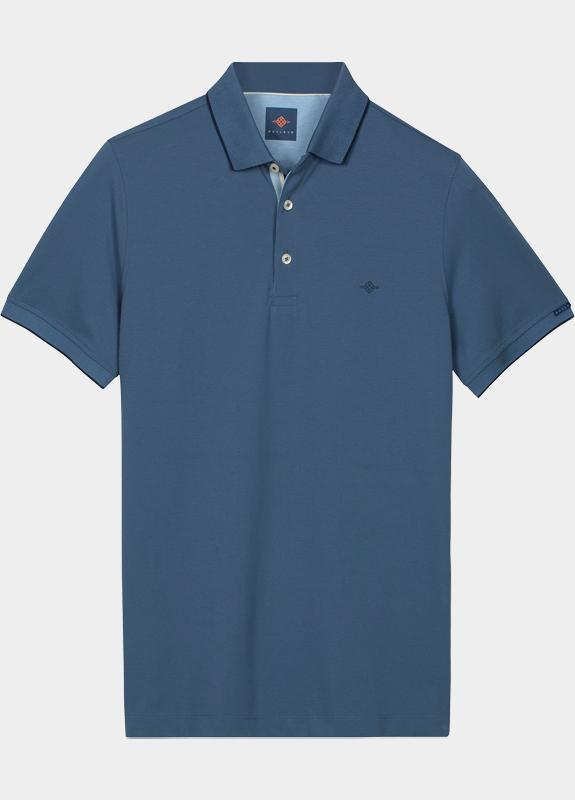 Baileys Polo heren Blauw Poloshirt 2-tone Solid 615214/64