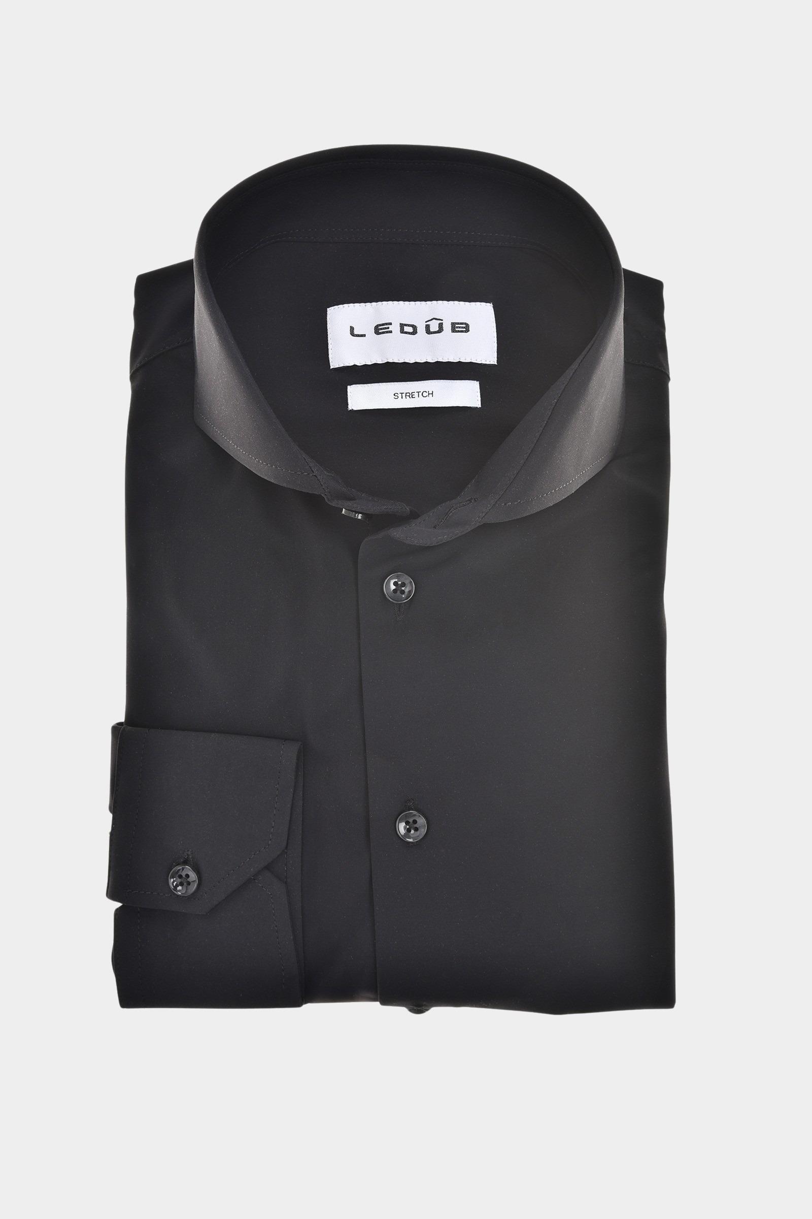 Ledub Business hemd lange mouw Zwart SF5 0143220/290-000-000