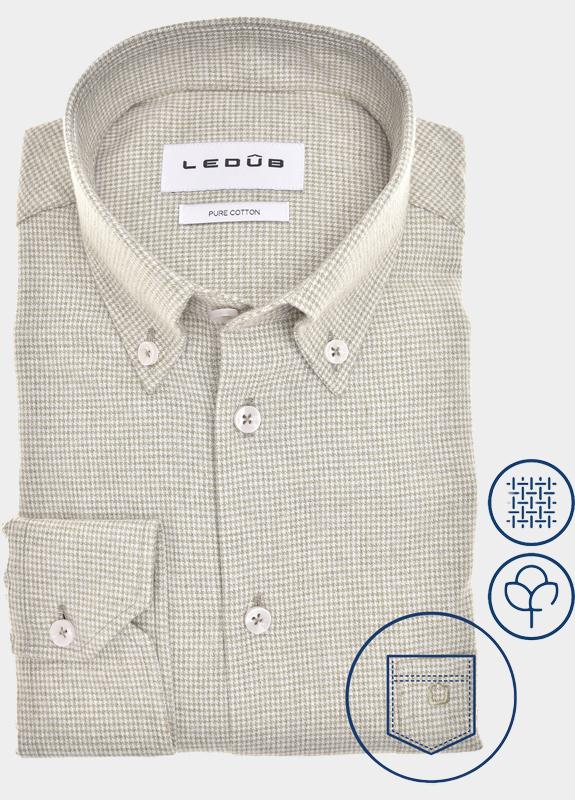 Ledub Business hemd lange mouw Groen  0701985/530-000-000