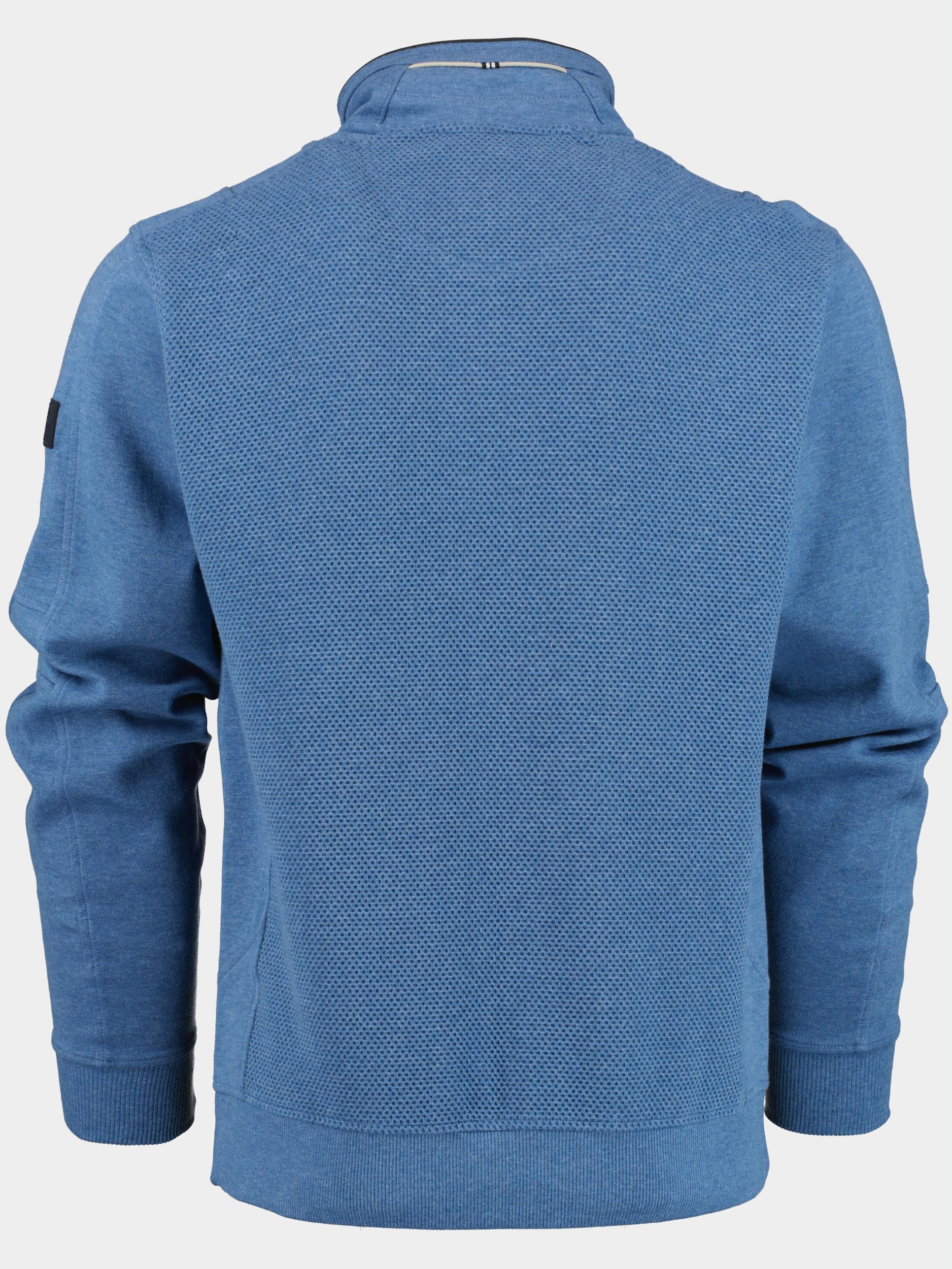 Baileys Vest Blauw Sweat cardigan zip 312216/635
