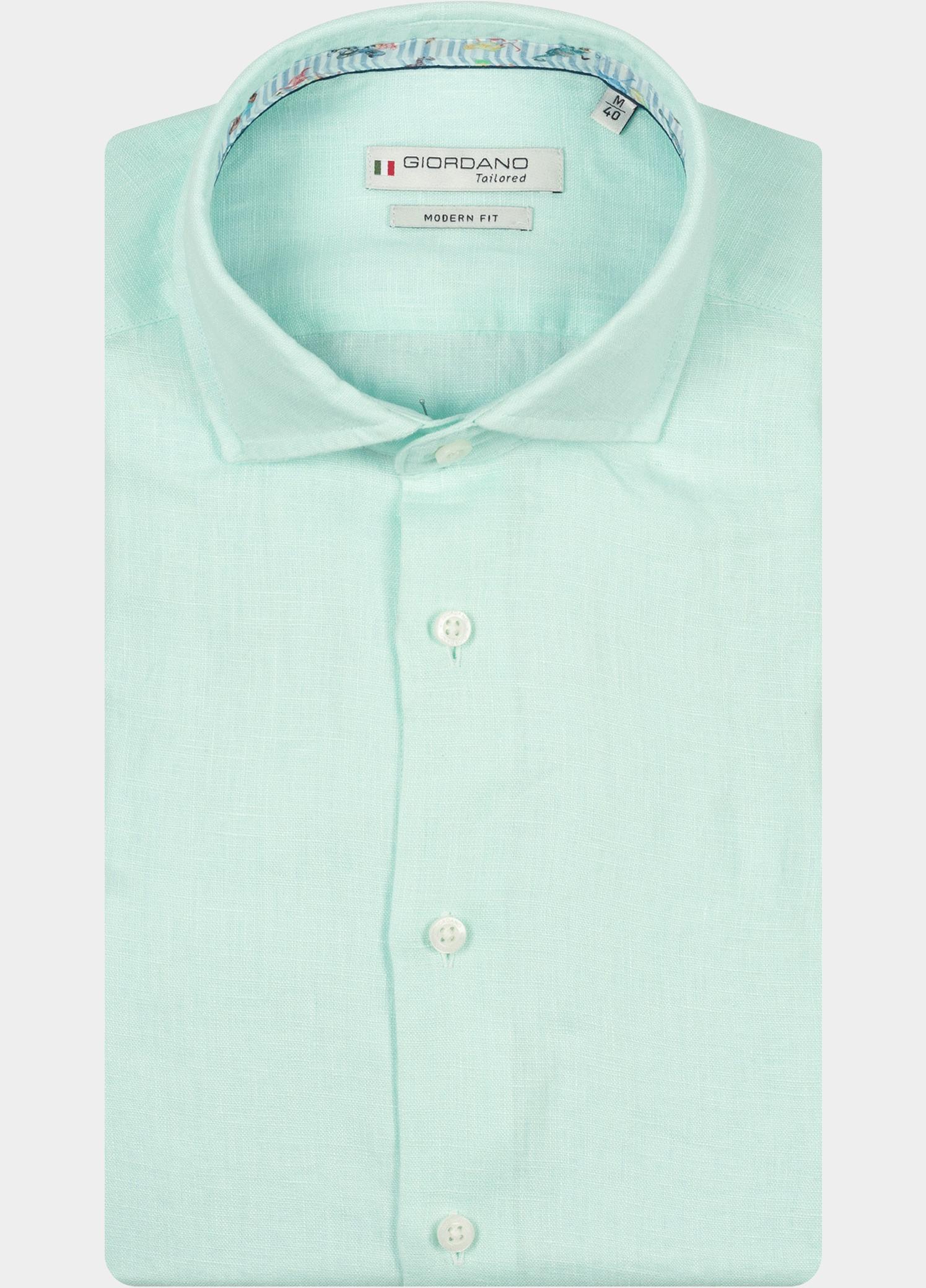 Giordano Overhemd heren Blauw Row Long Sleeve Cutaway Soft 617810/65