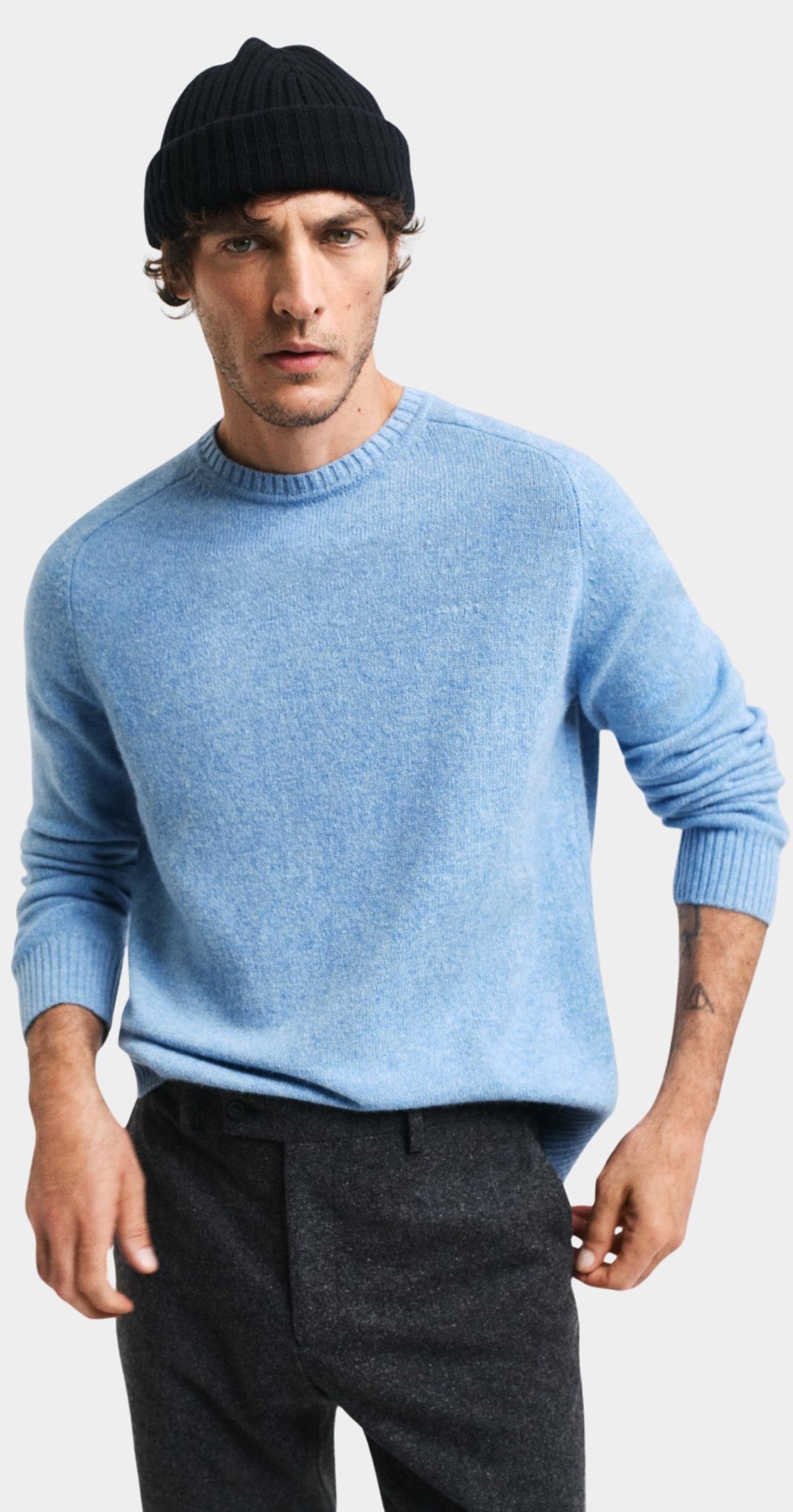 Gant Pullover Blauw Wool Blend C-Neck 8050226/427