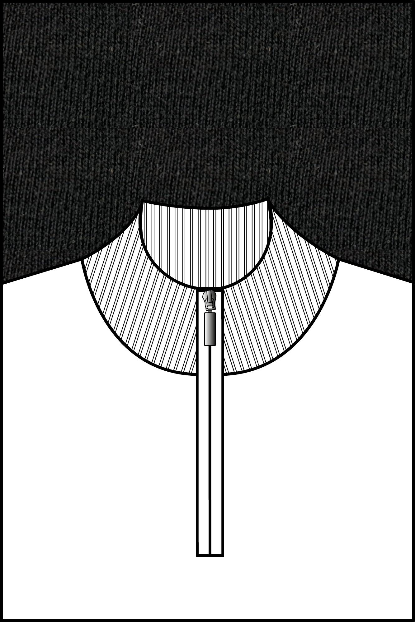 Baileys Half Zip Zwart Pullover 1/2 Zip  14gg single 520064/90