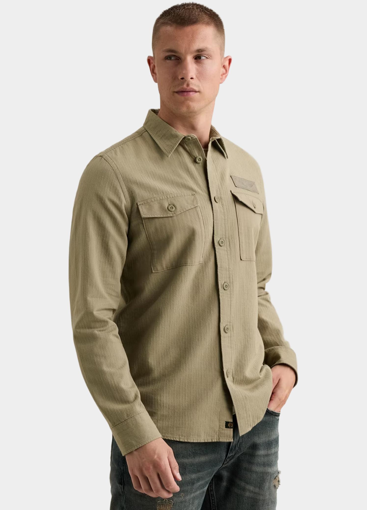 PME Legend Overhemd heren Groen Long sleeve shirt Quilt Popli PSI2608213/6485