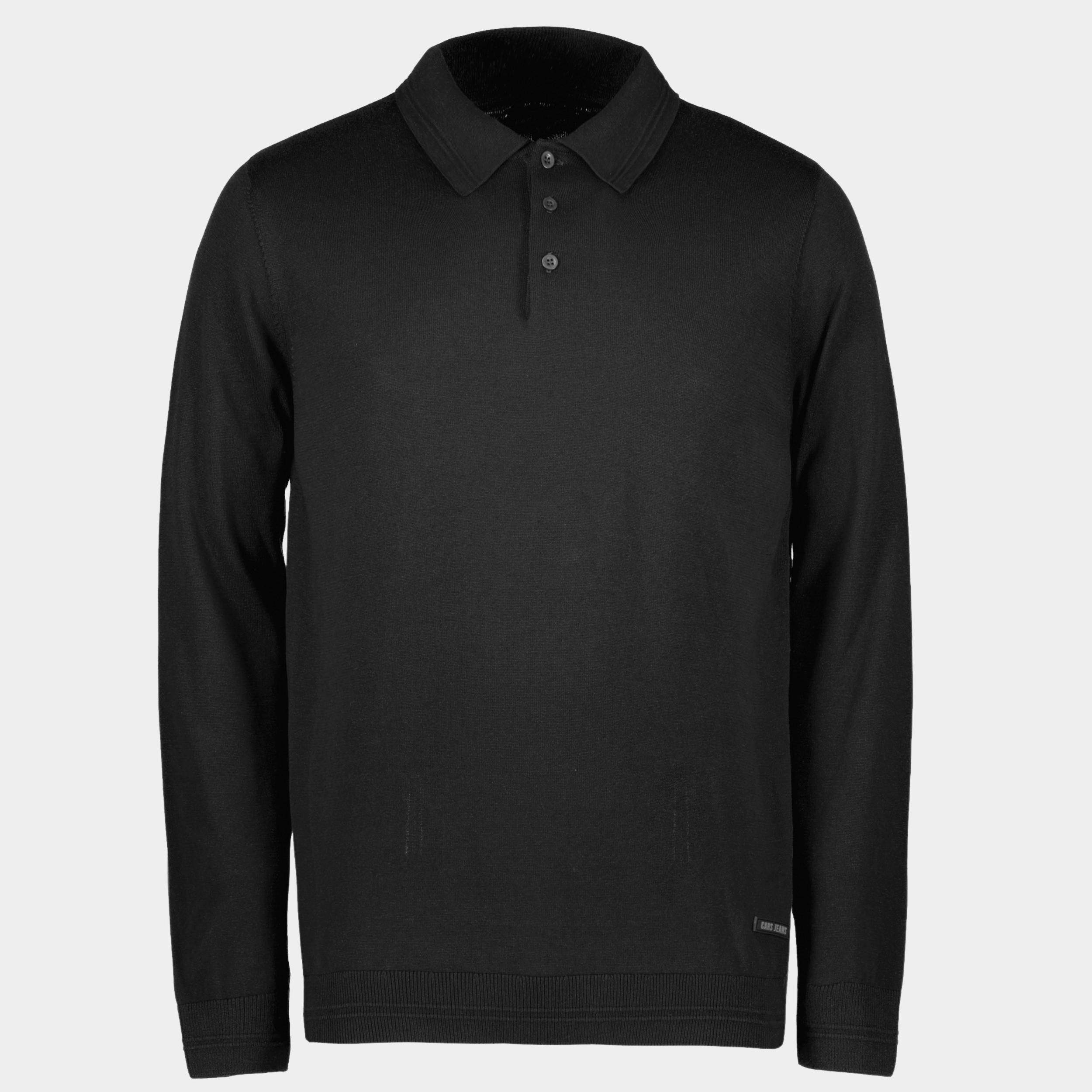 Cars Jeans Polo lange mouw Zwart Cyro 69246/01